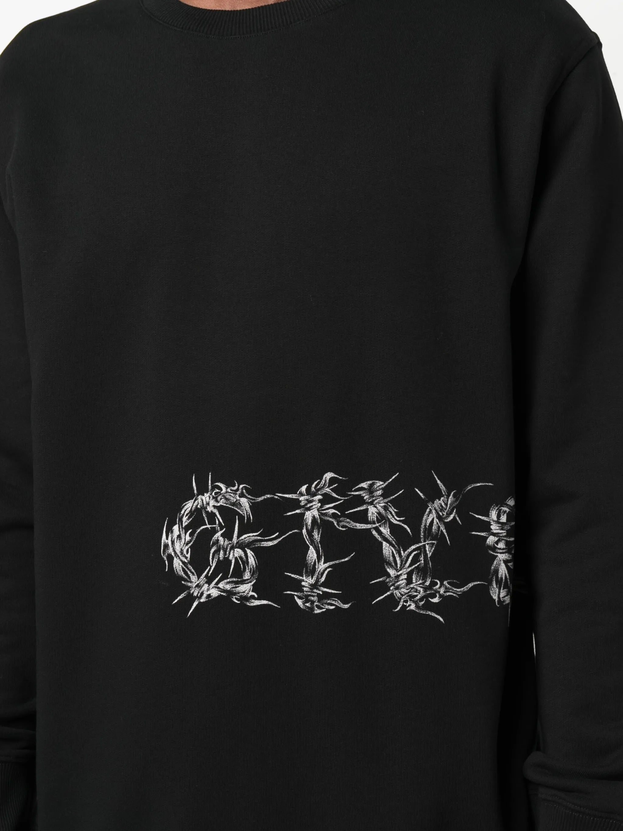 barbed-wire print jumper