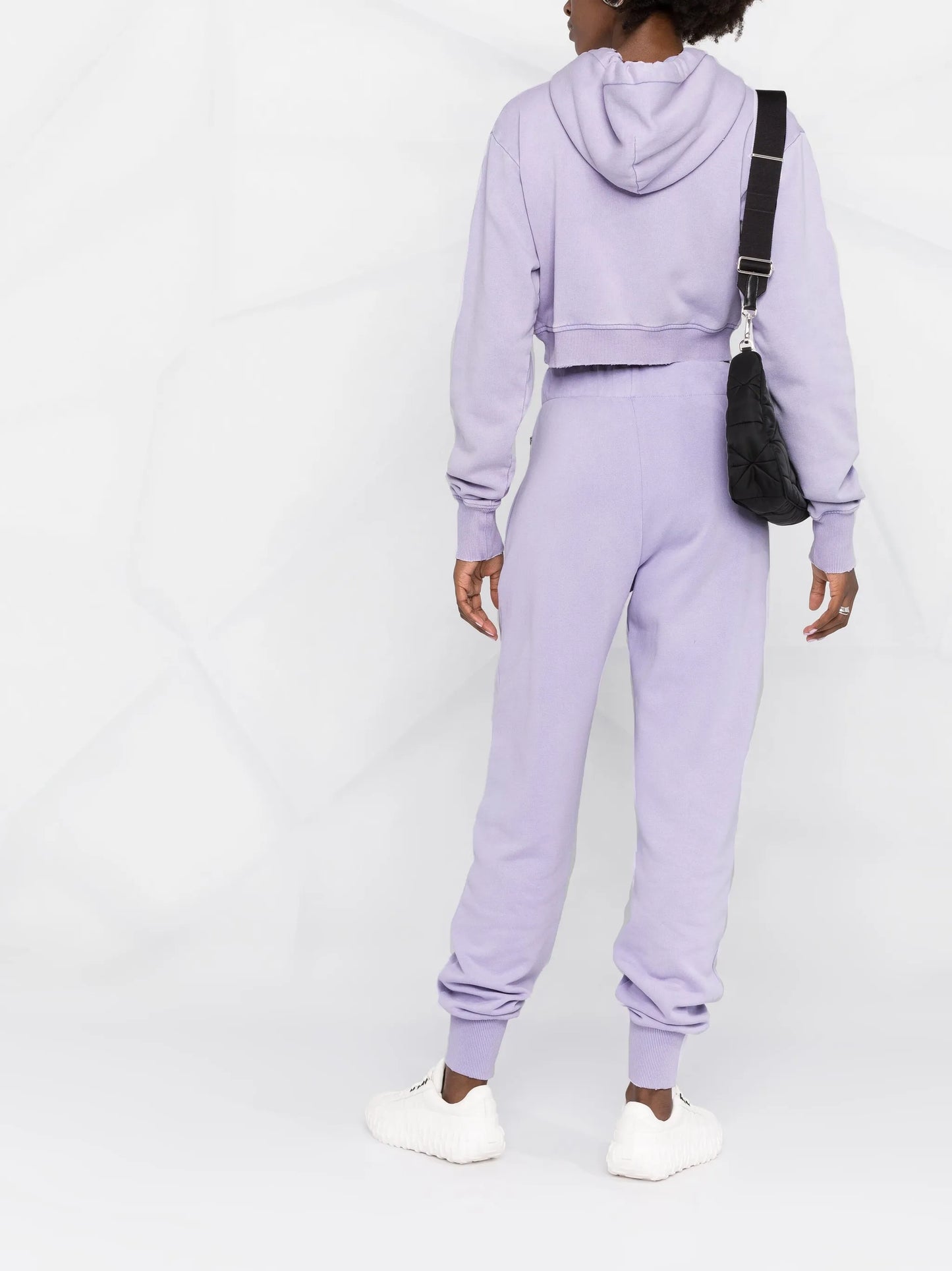 logo-print cropped hoodie
