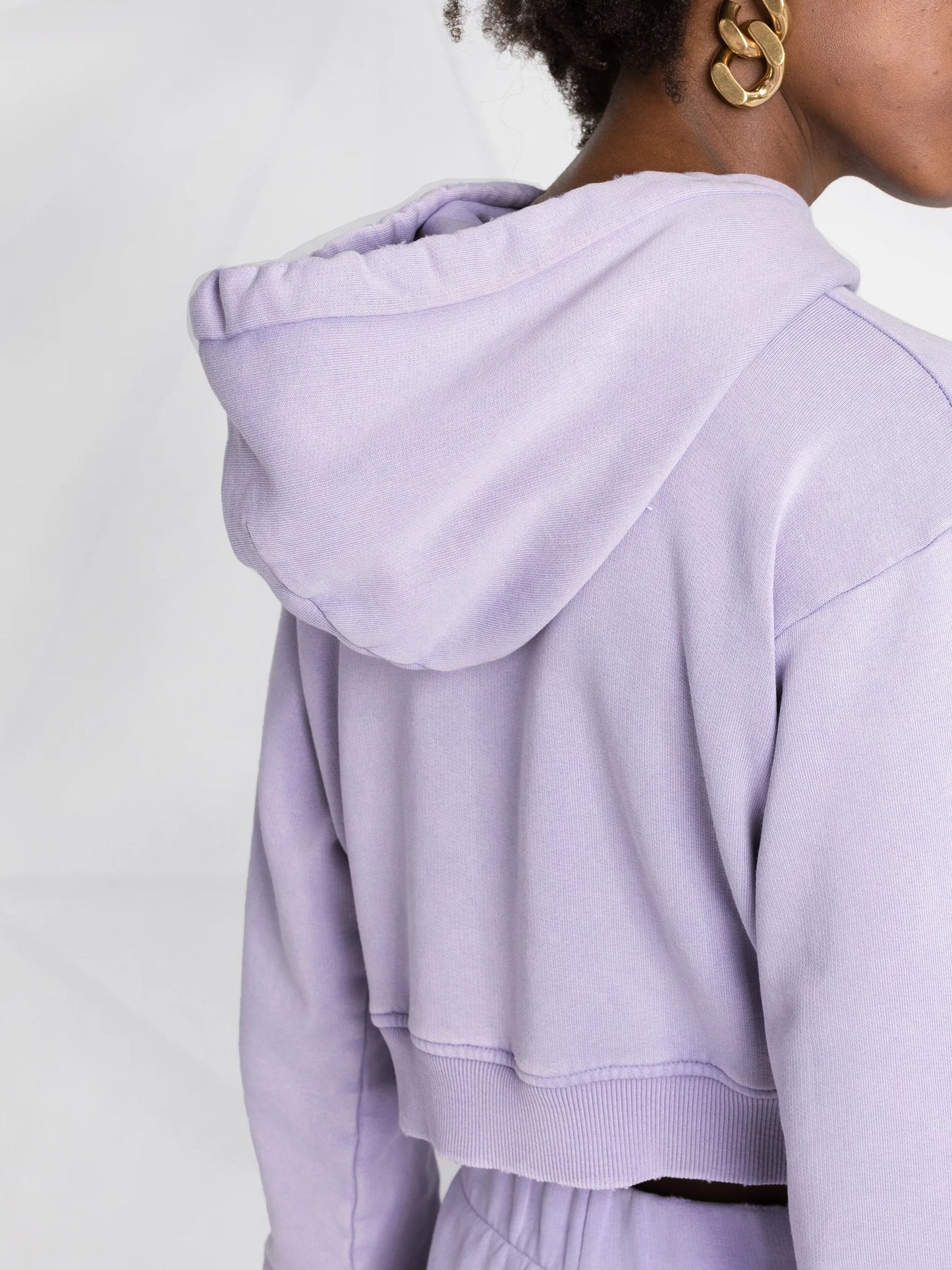 logo-print cropped hoodie