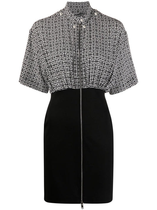 4G monogram-print shirt dress