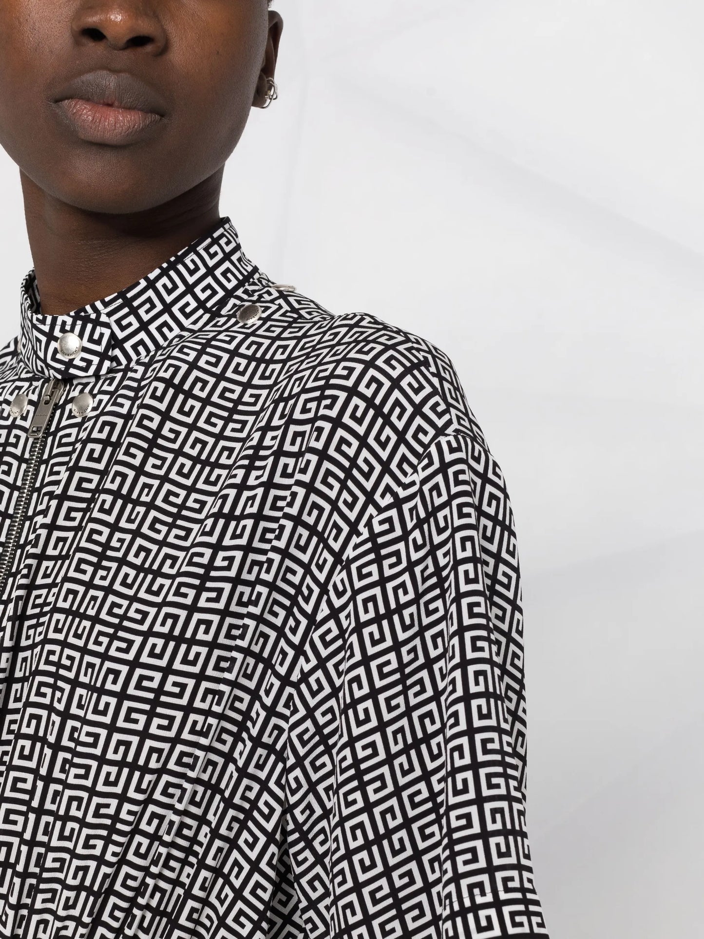 4G monogram-print shirt dress