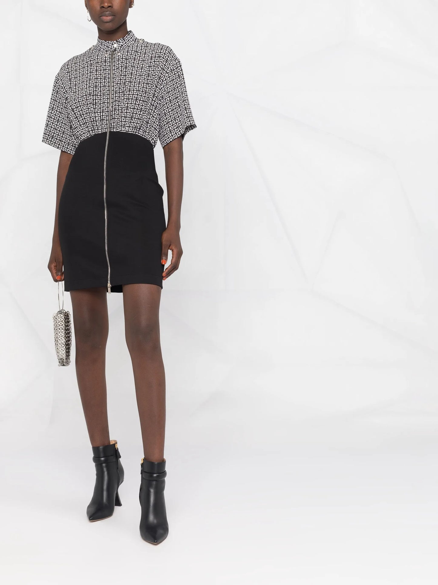 4G monogram-print shirt dress