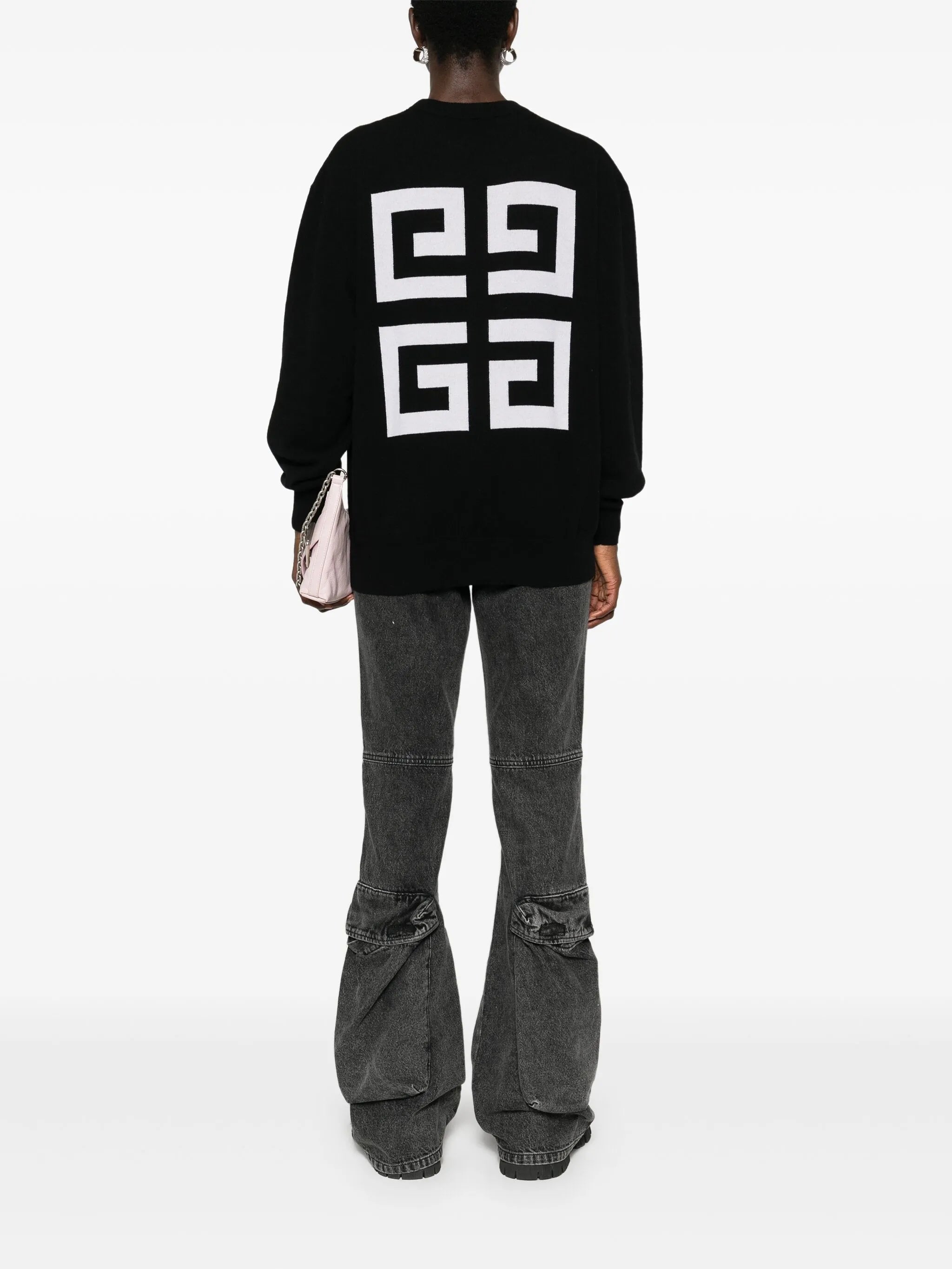 logo-intarsia sweater