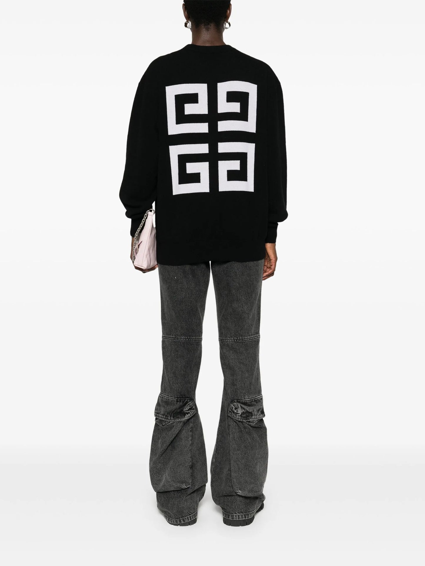 logo-intarsia sweater