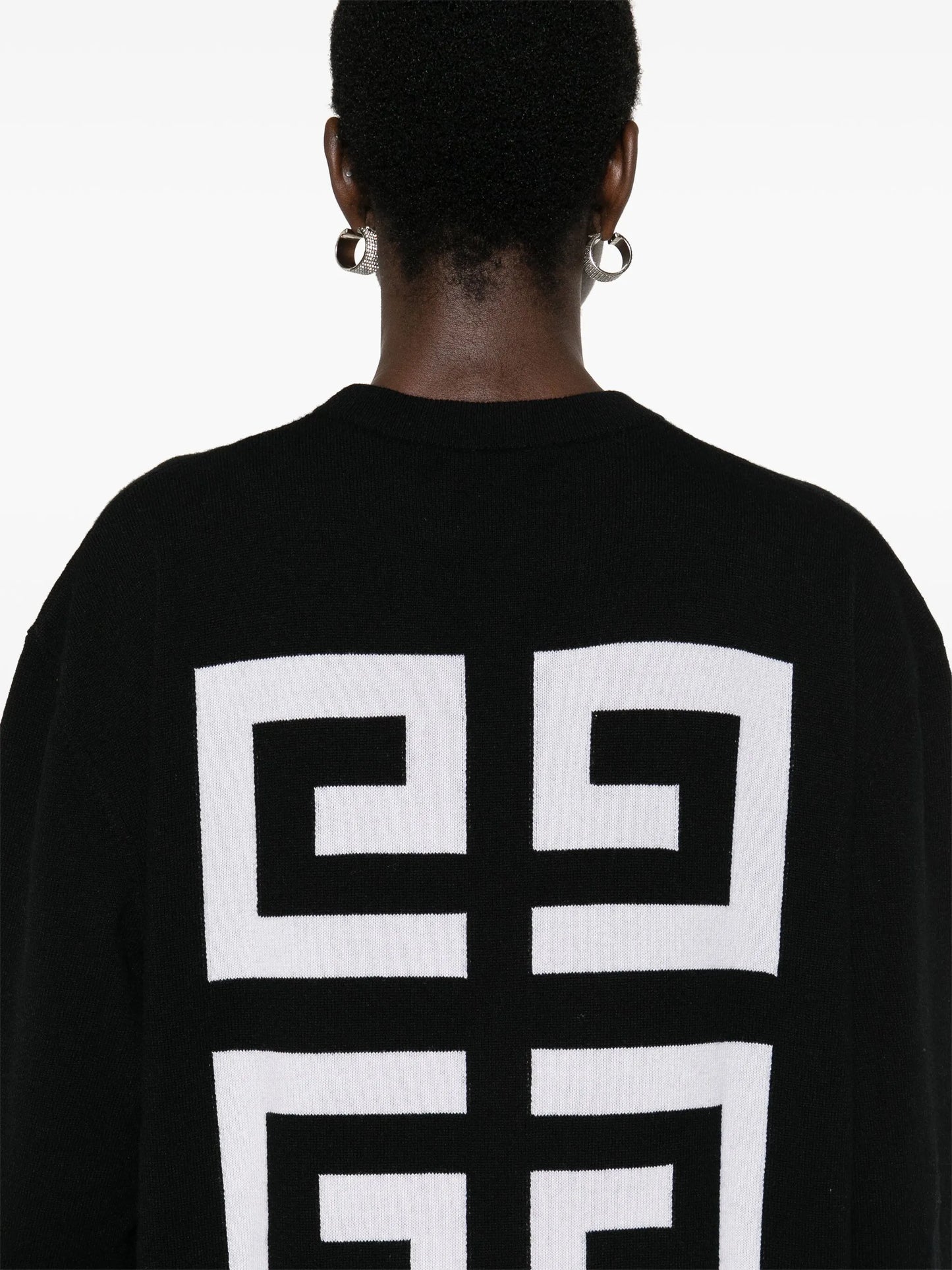 logo-intarsia sweater