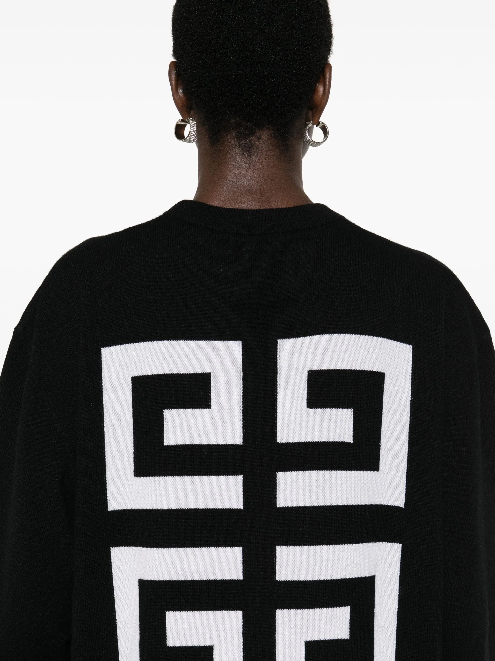 logo-intarsia sweater