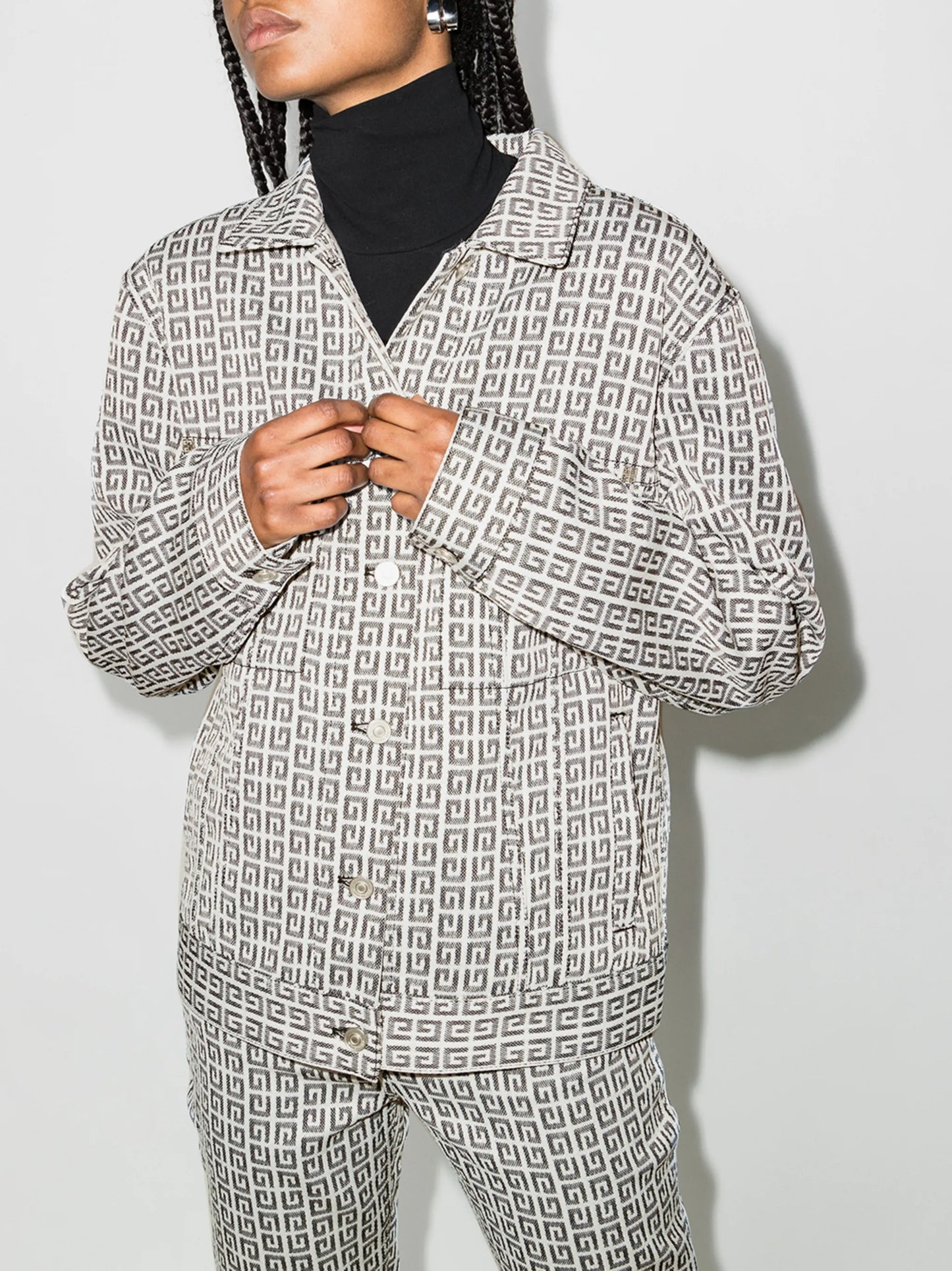 4G jacquard denim jacket
