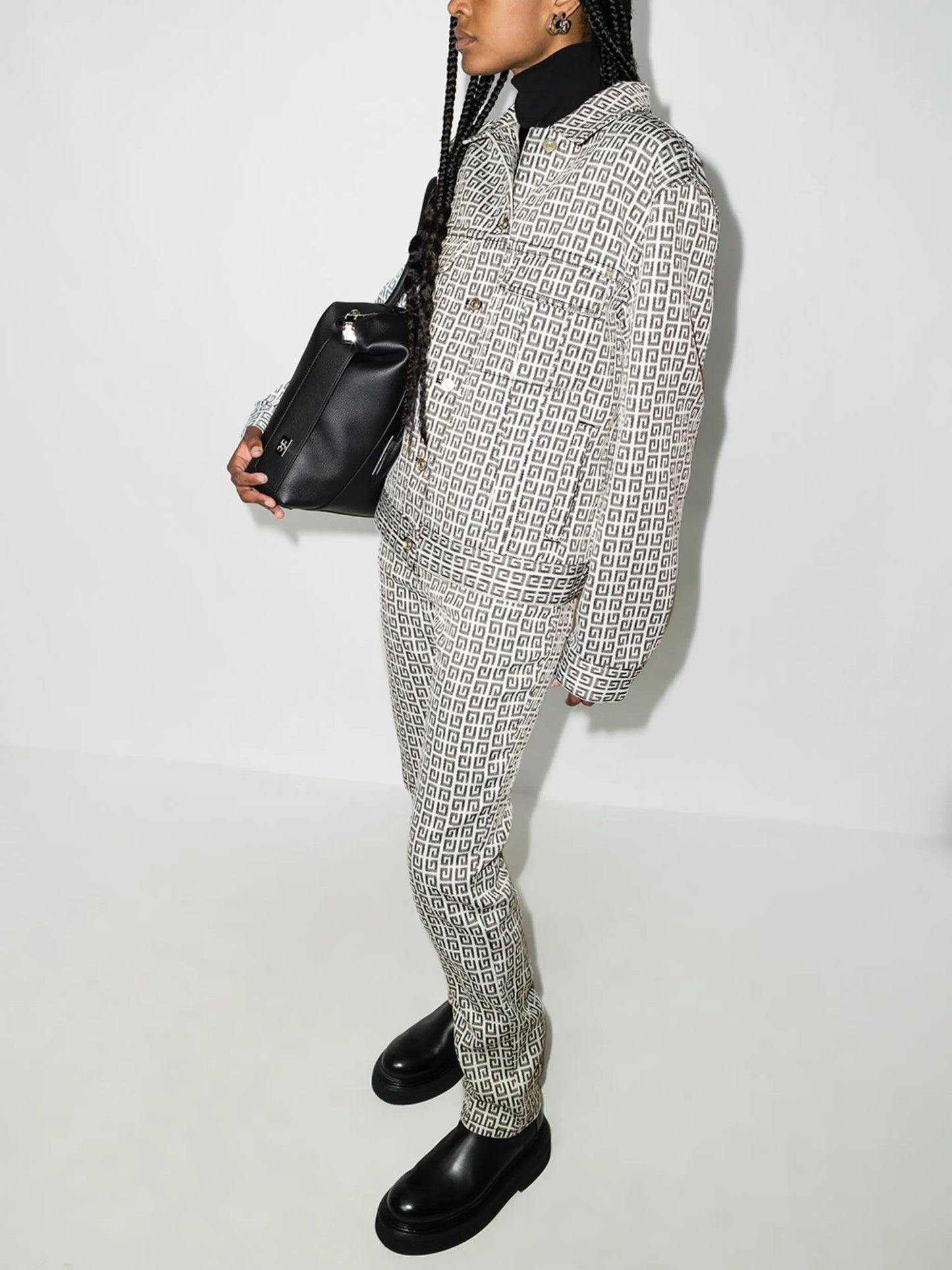 4G jacquard denim jacket