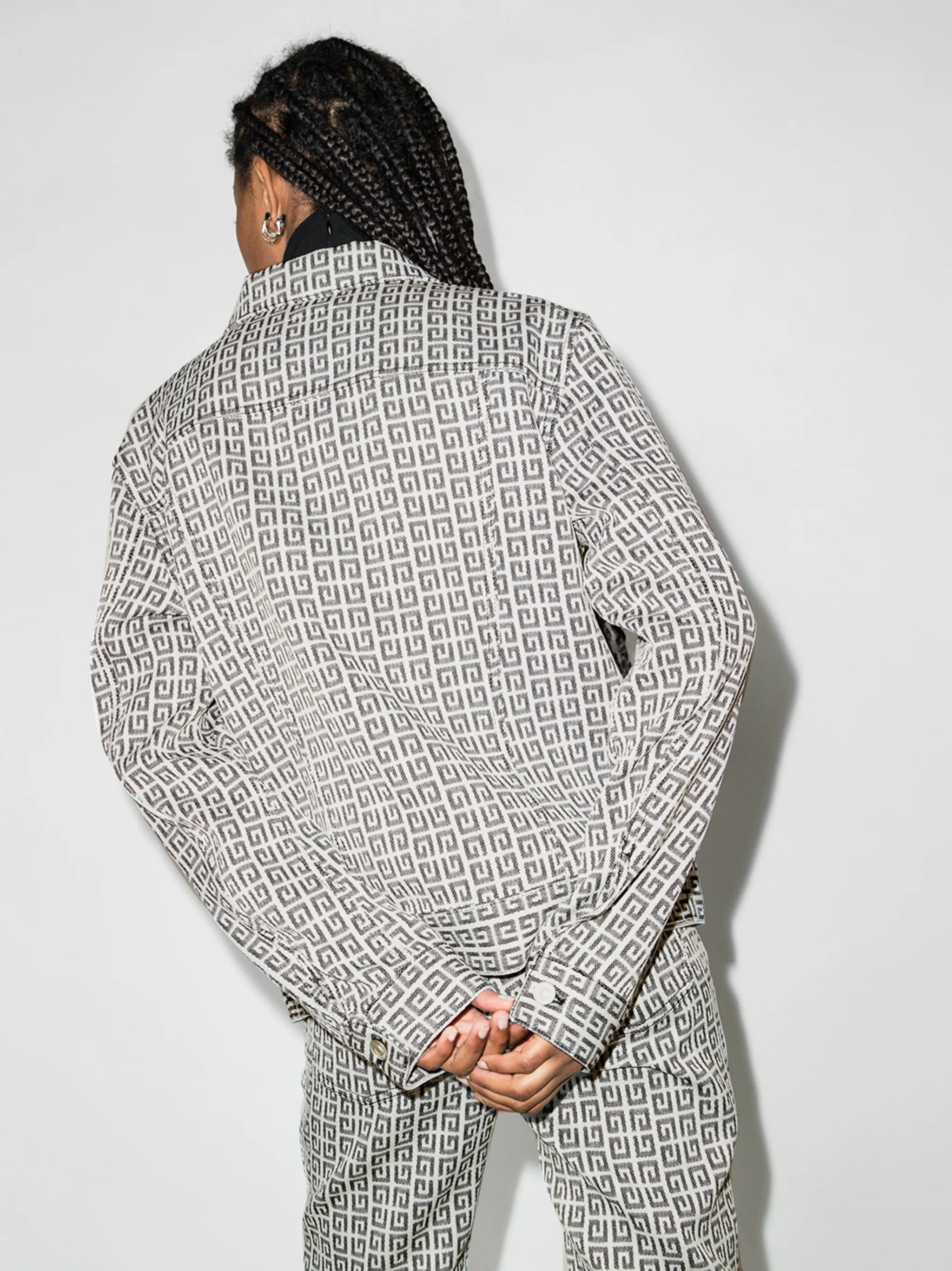4G jacquard denim jacket