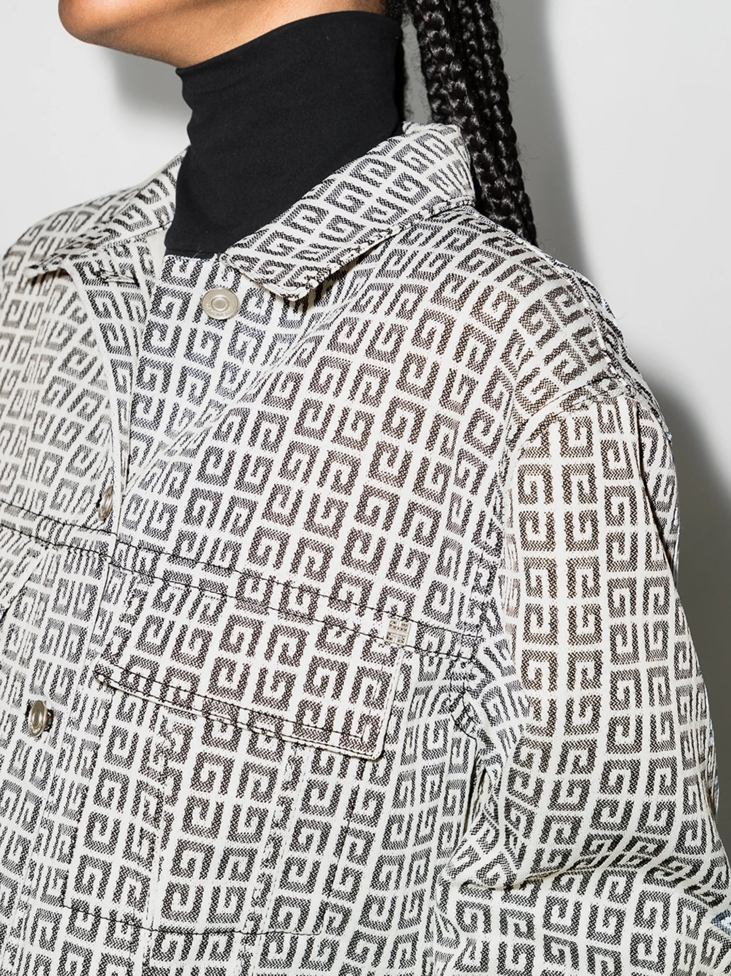 4G jacquard denim jacket