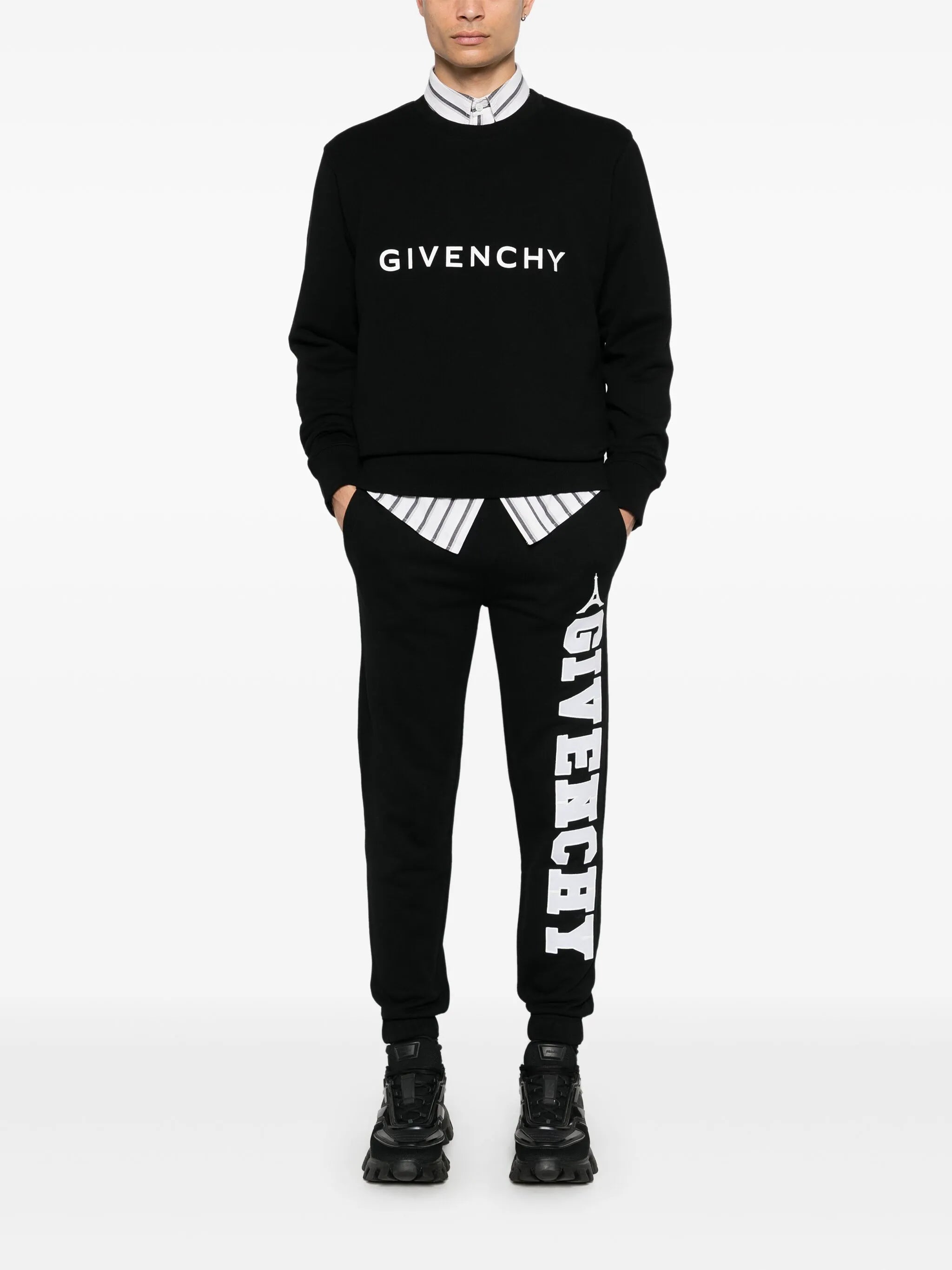 logo-patch track pants