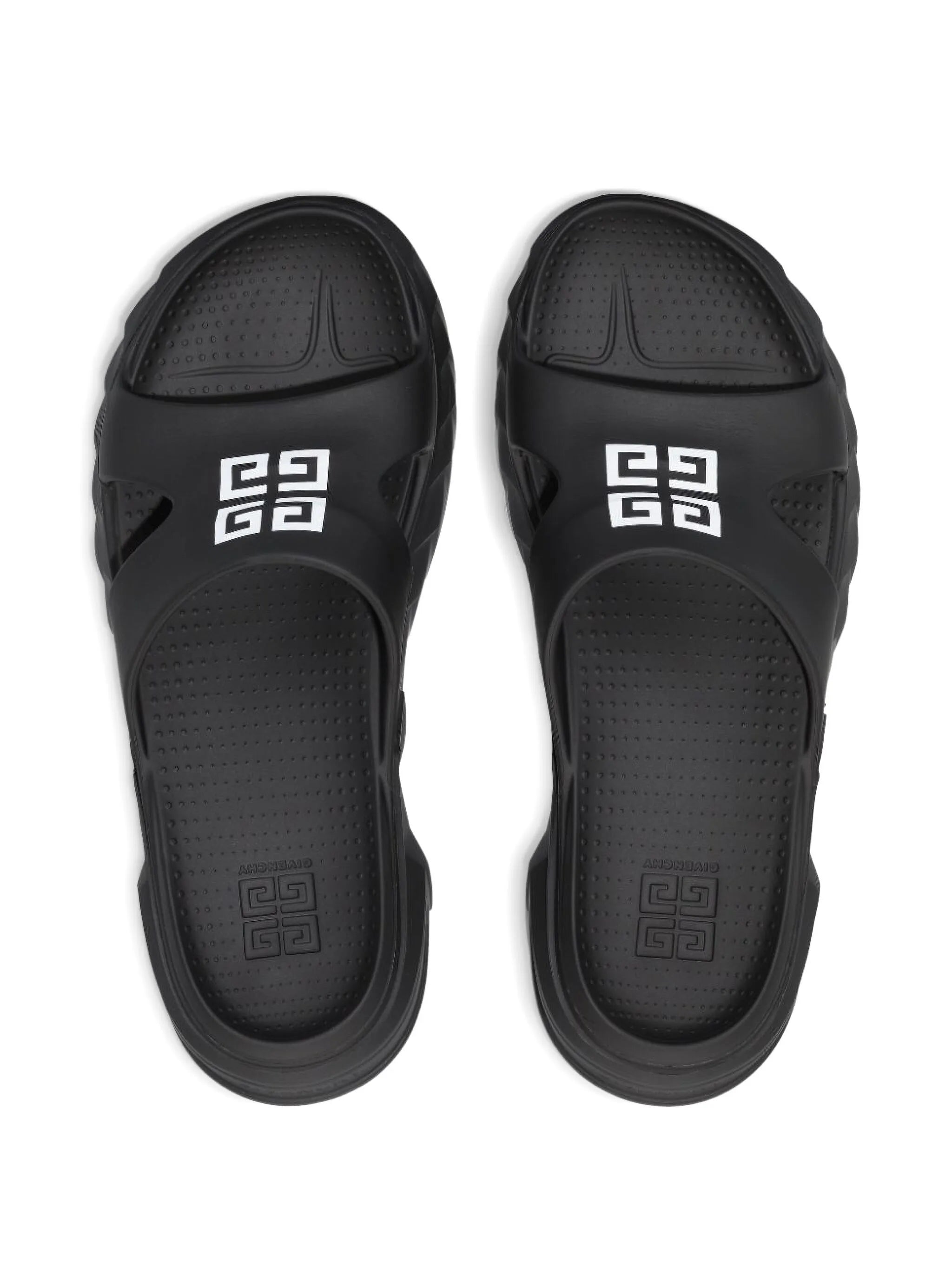 Marshmallow logo-print slides