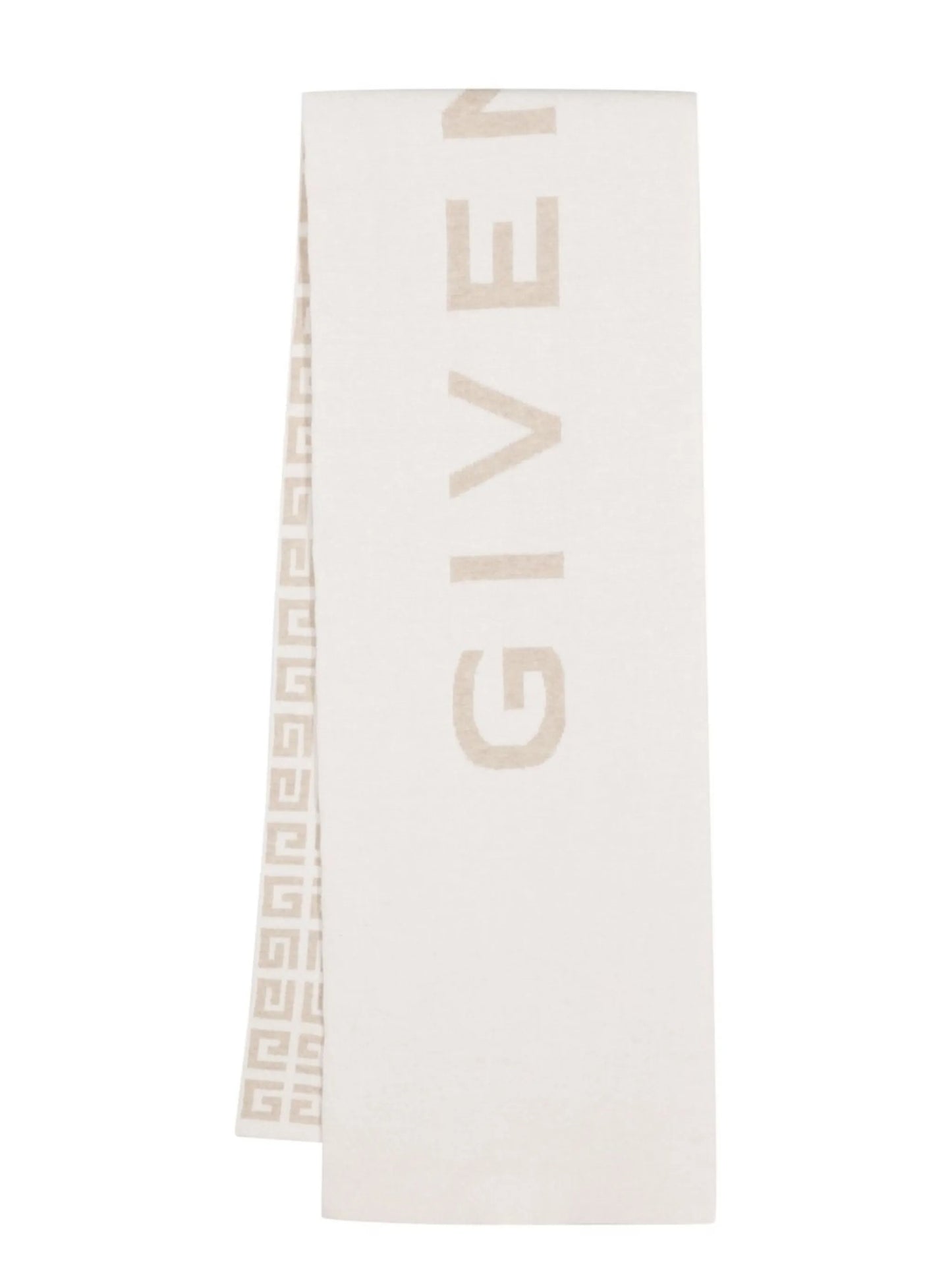 intarsia-knit logo scarf