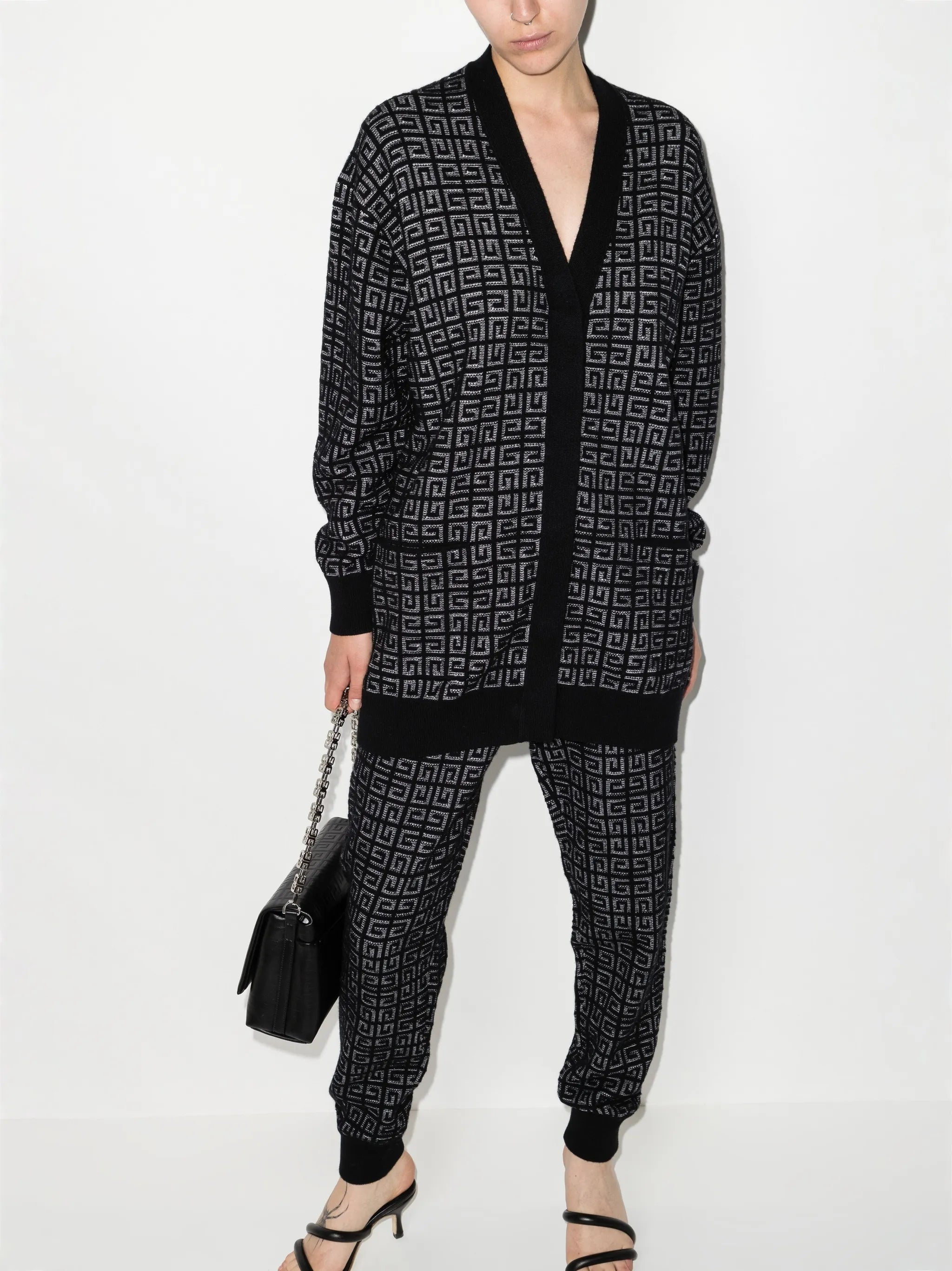 4G monogram knitted cardigan