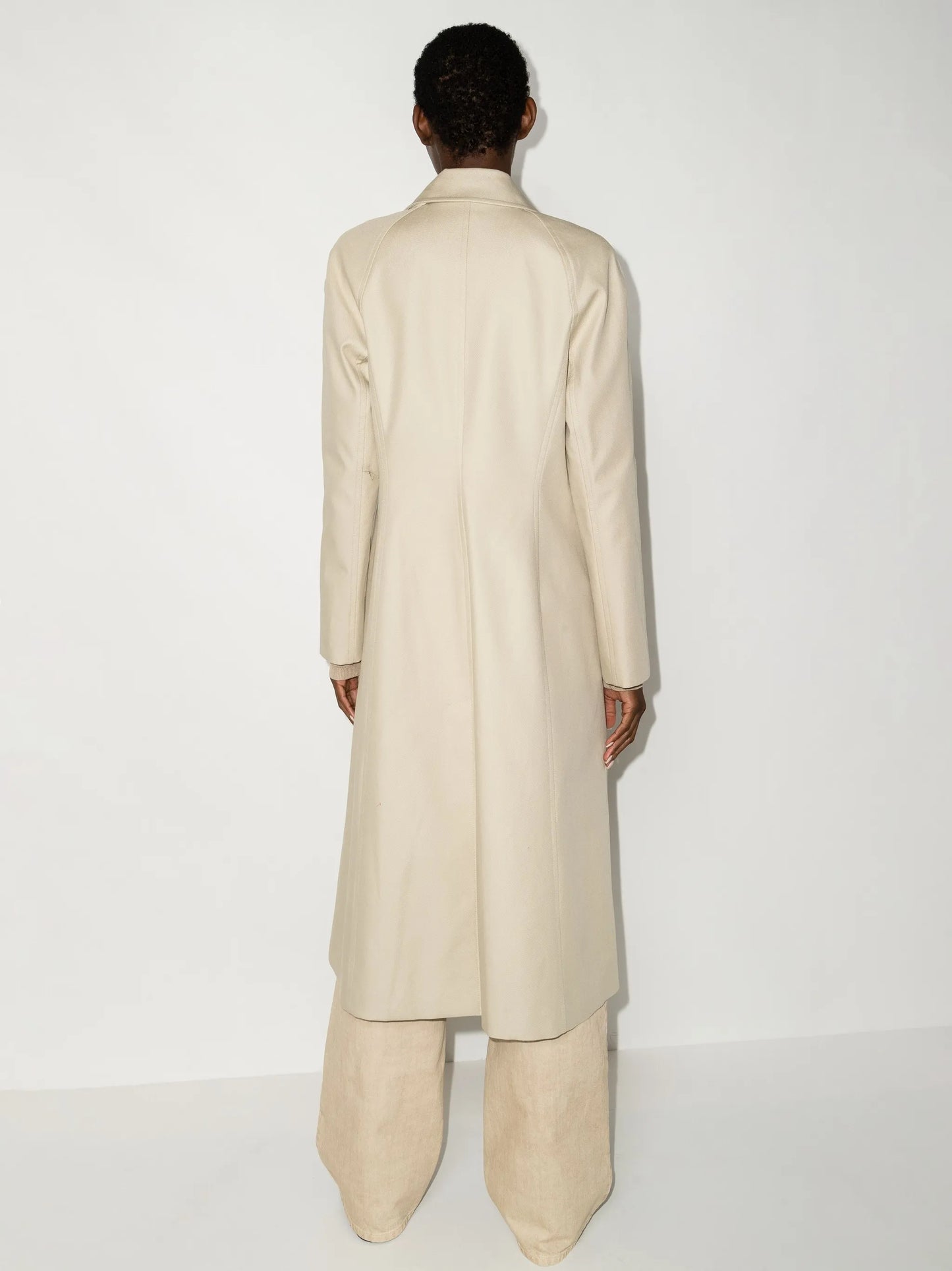asymmetric belted trench coat