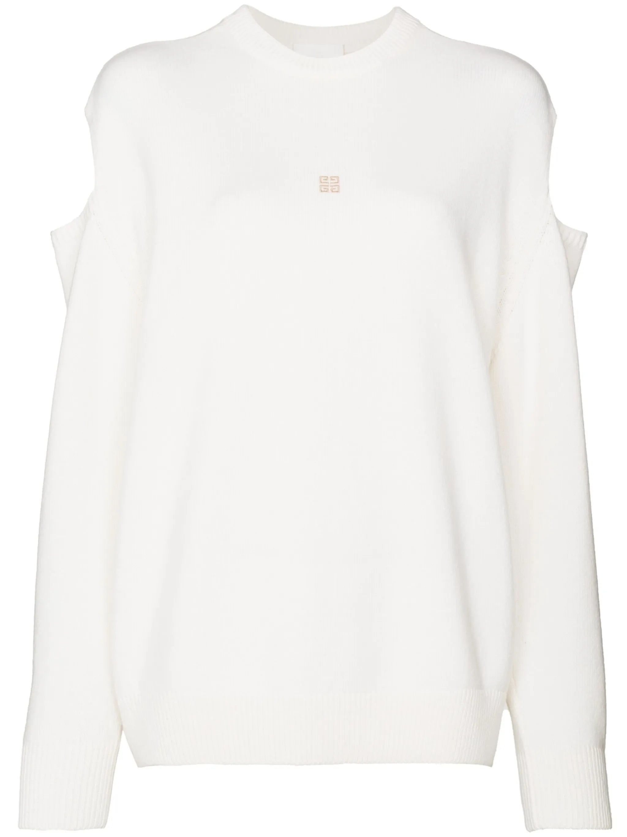 intarsia-logo cut-out jumper