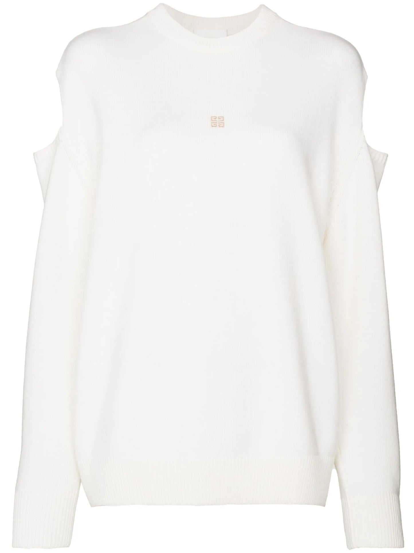intarsia-logo cut-out jumper