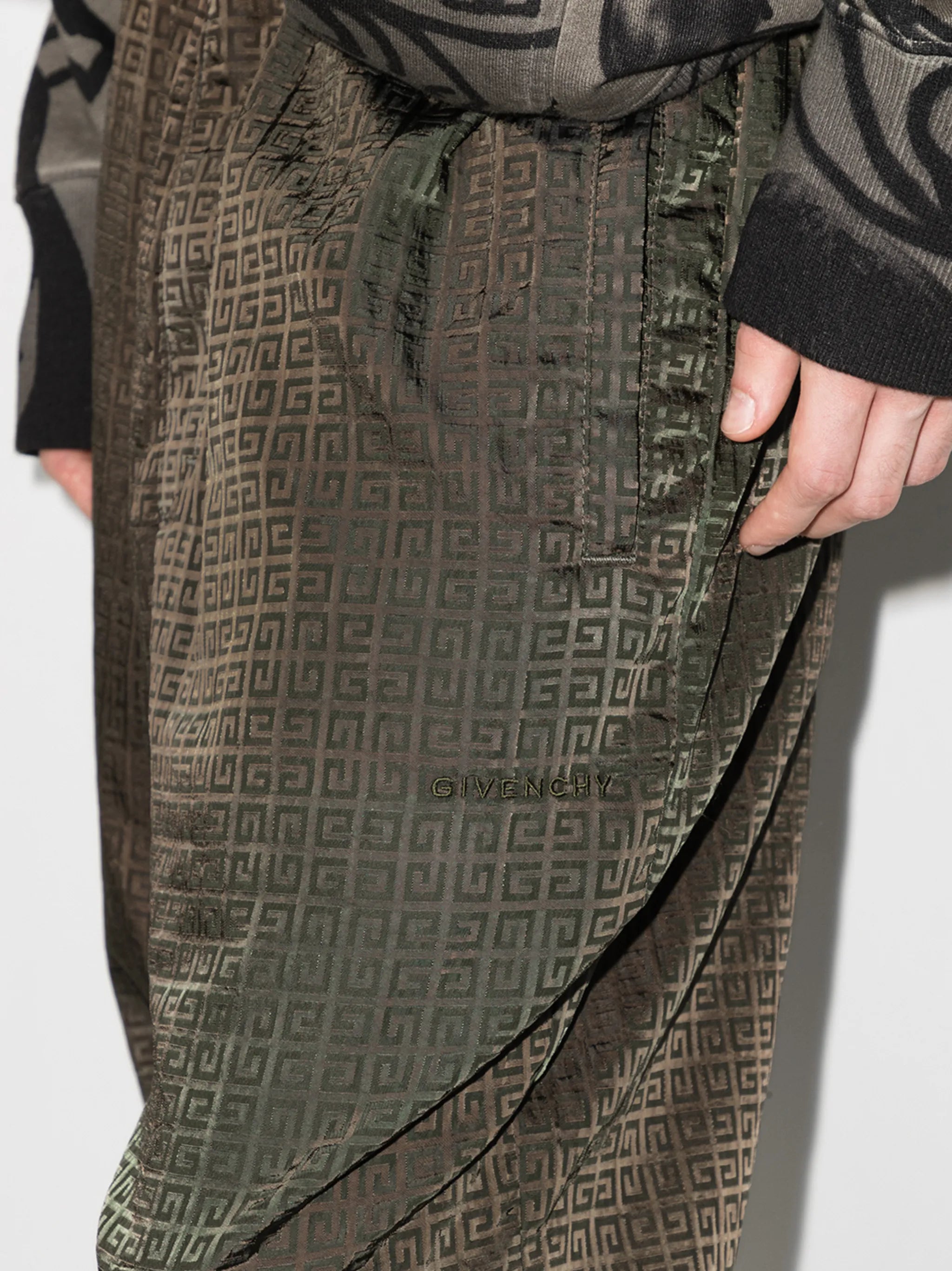4G jacquard track pants