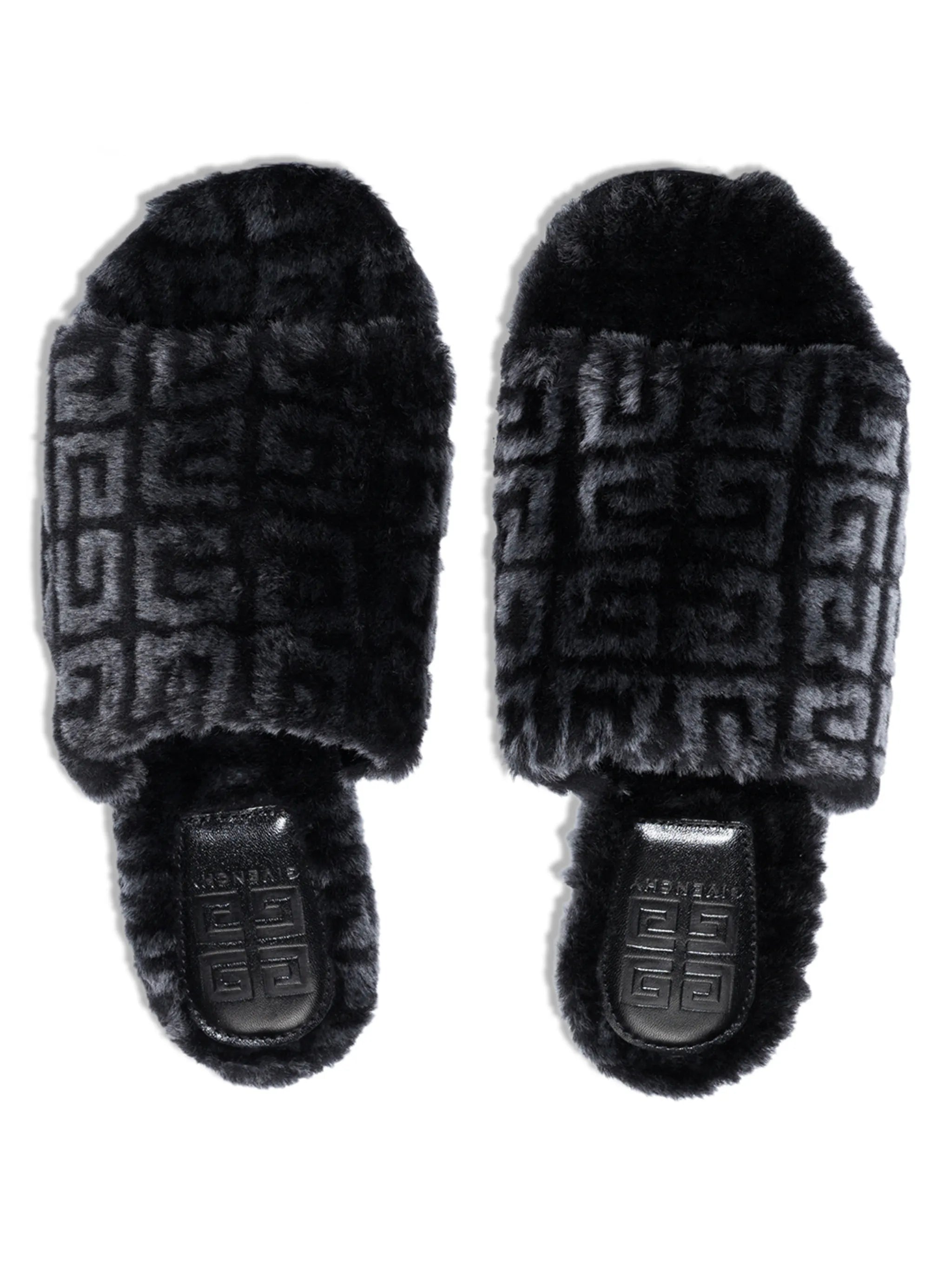 4G shearling slide sandals