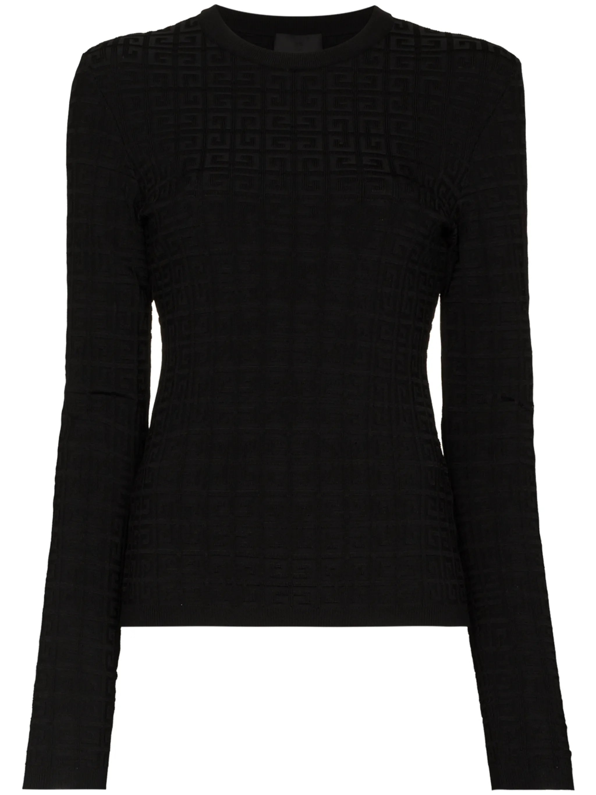 4G pattern crew neck jumper