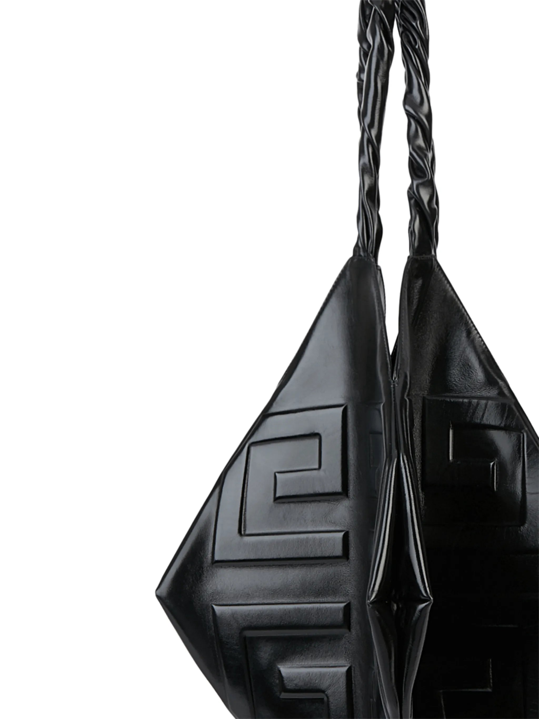 large Belle embossed logo shoulder bag