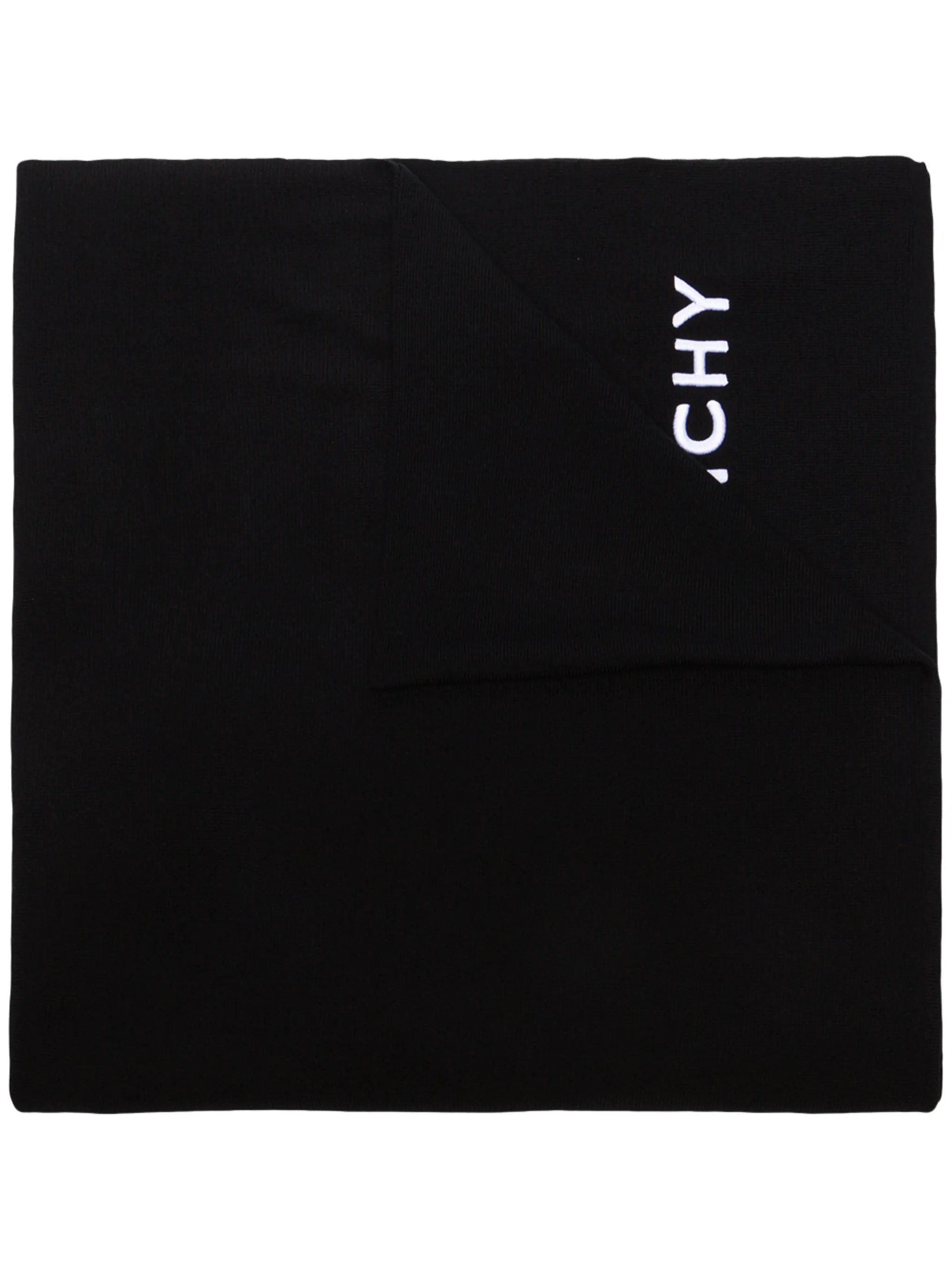 logo-embroidered scarf
