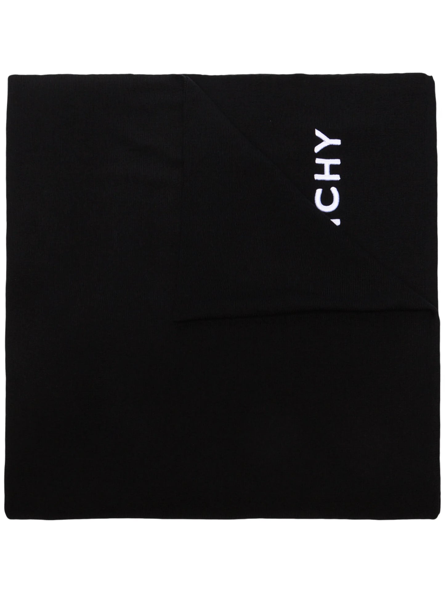 logo-embroidered scarf