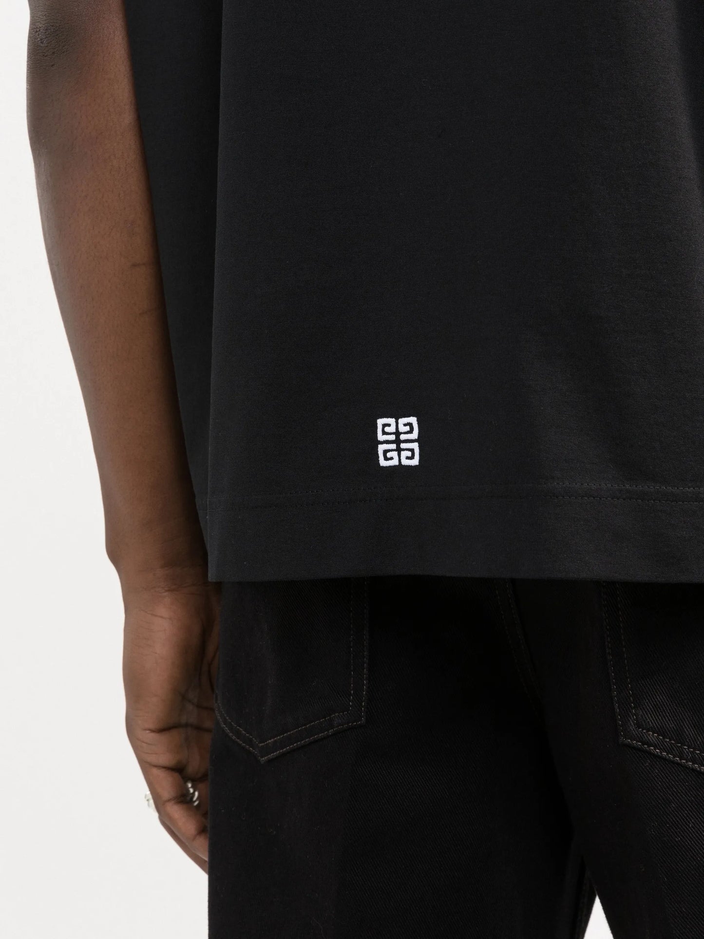 logo-embroidered cotton T-shirt