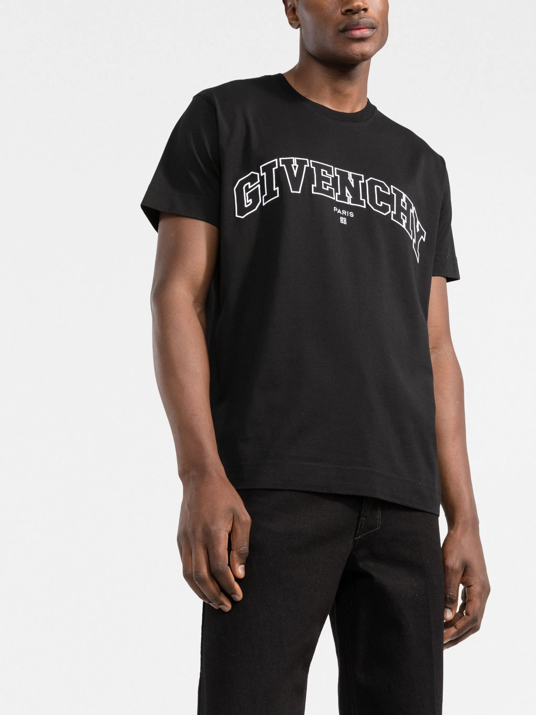 logo-embroidered cotton T-shirt