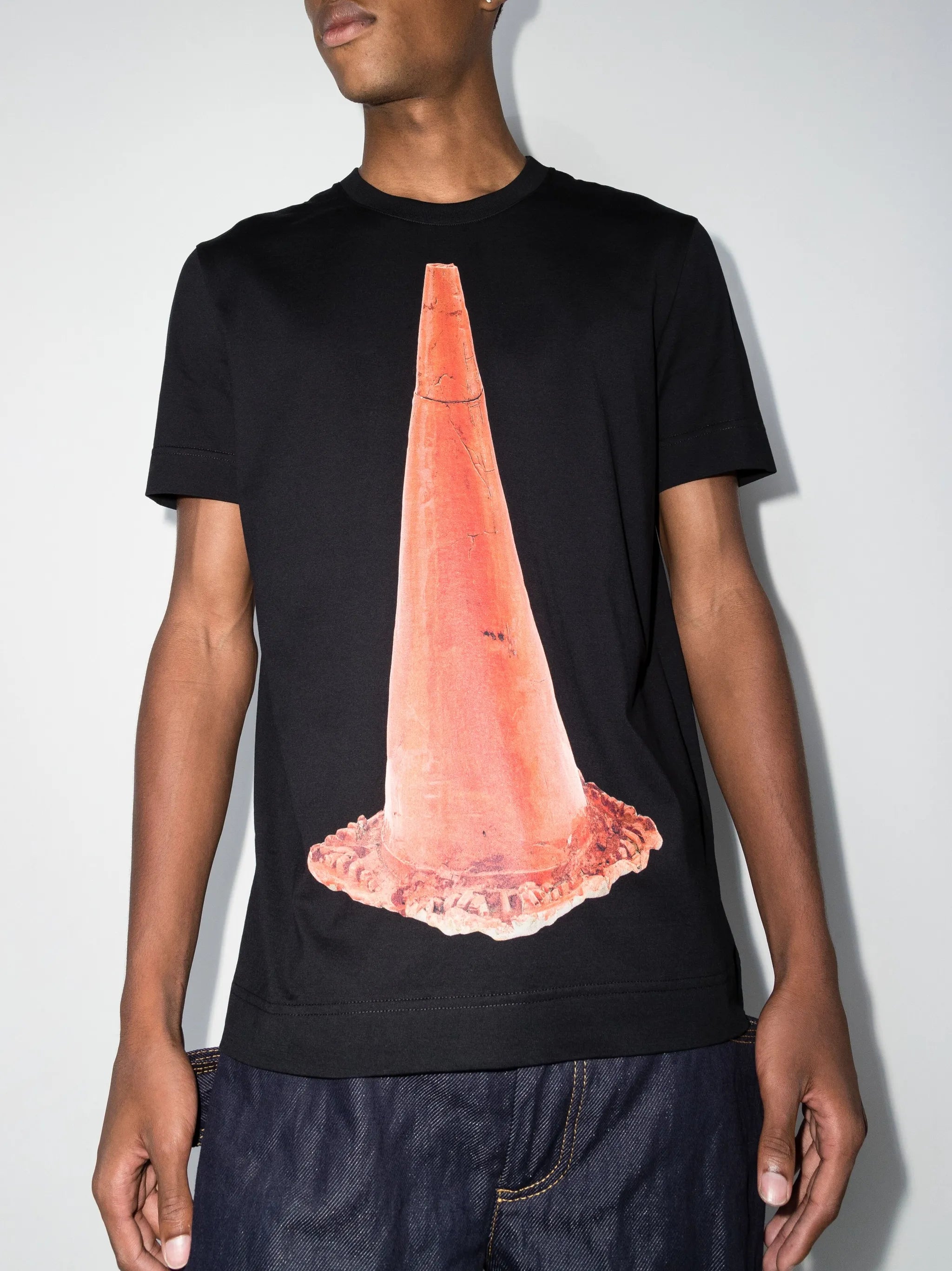 cone-print T-shirt