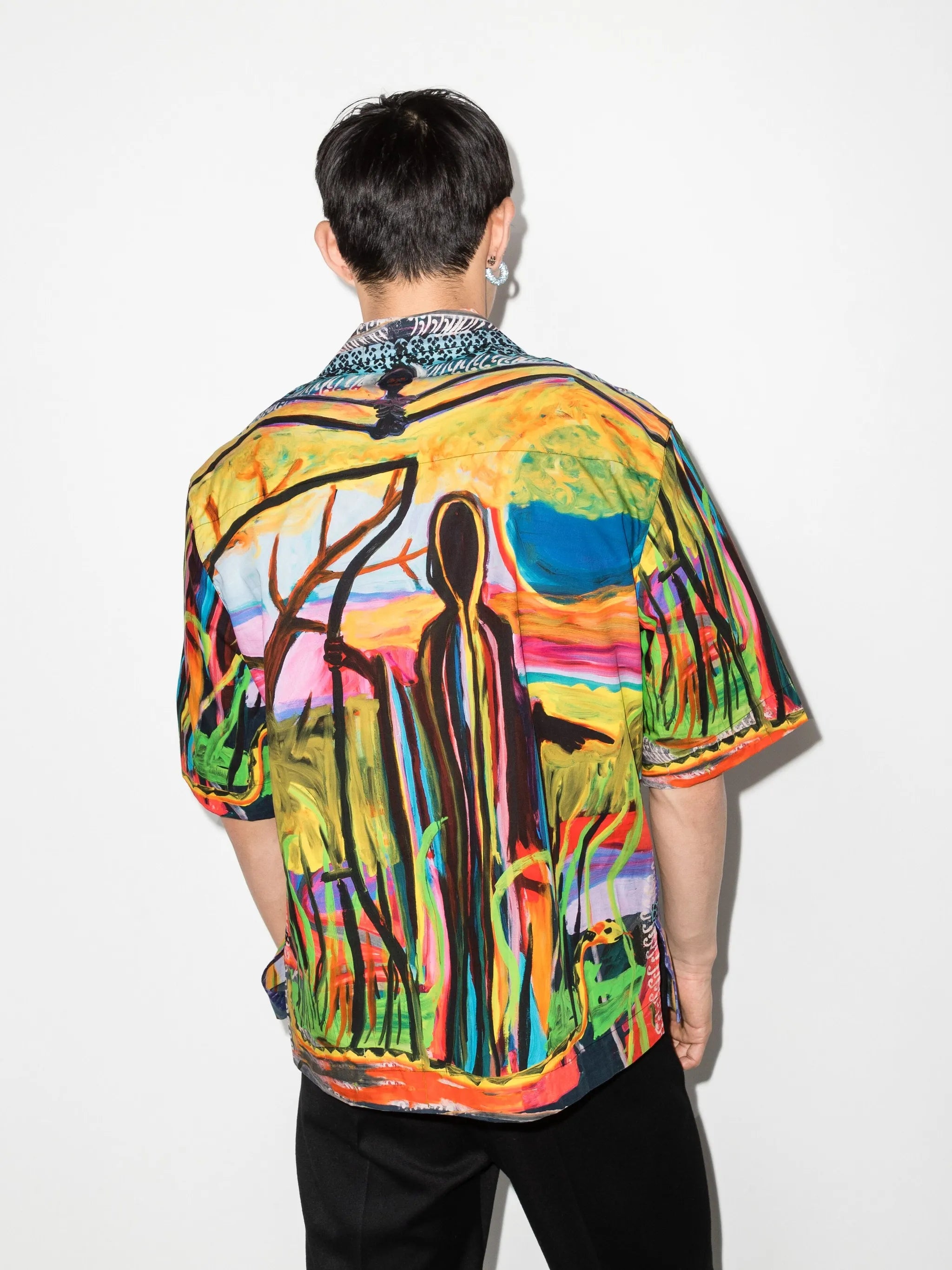 x John Smith printed short-sleeve shirt