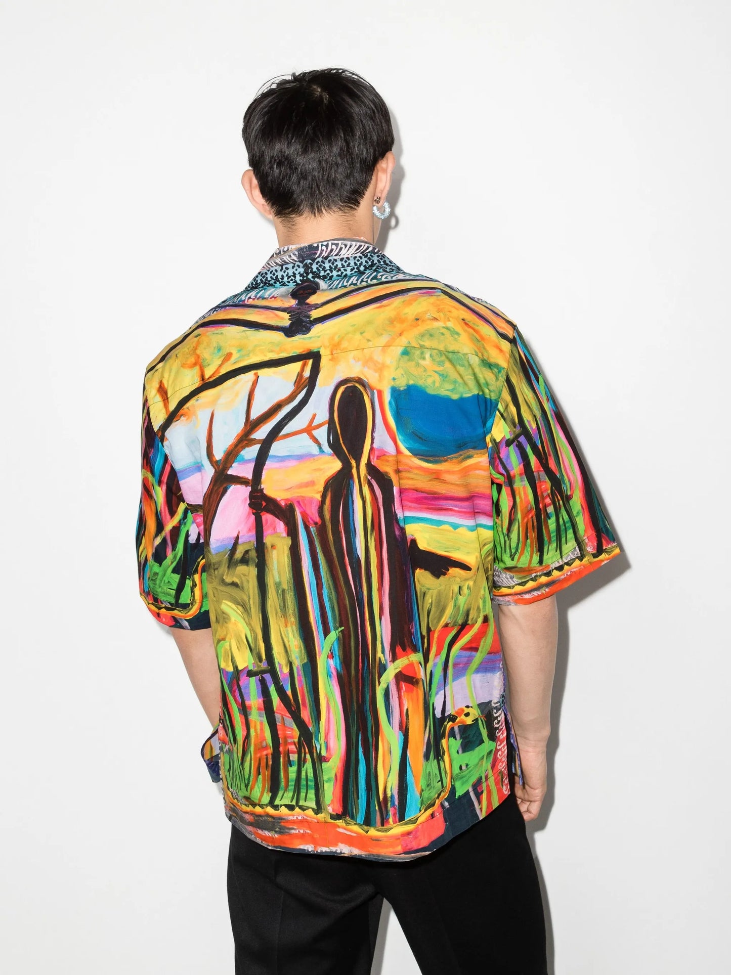 x John Smith printed short-sleeve shirt