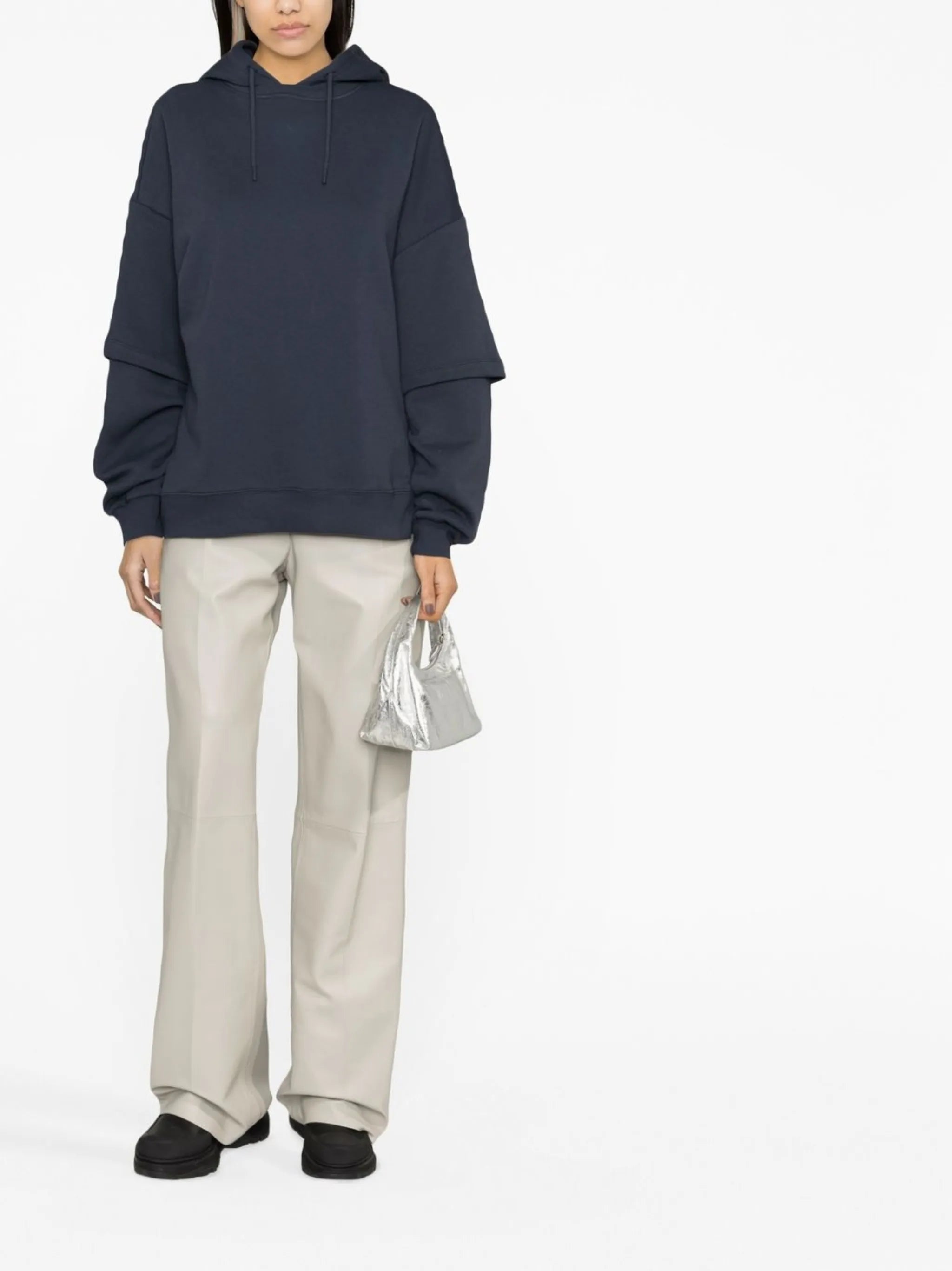 double-sleeve organic cotton hoodie
