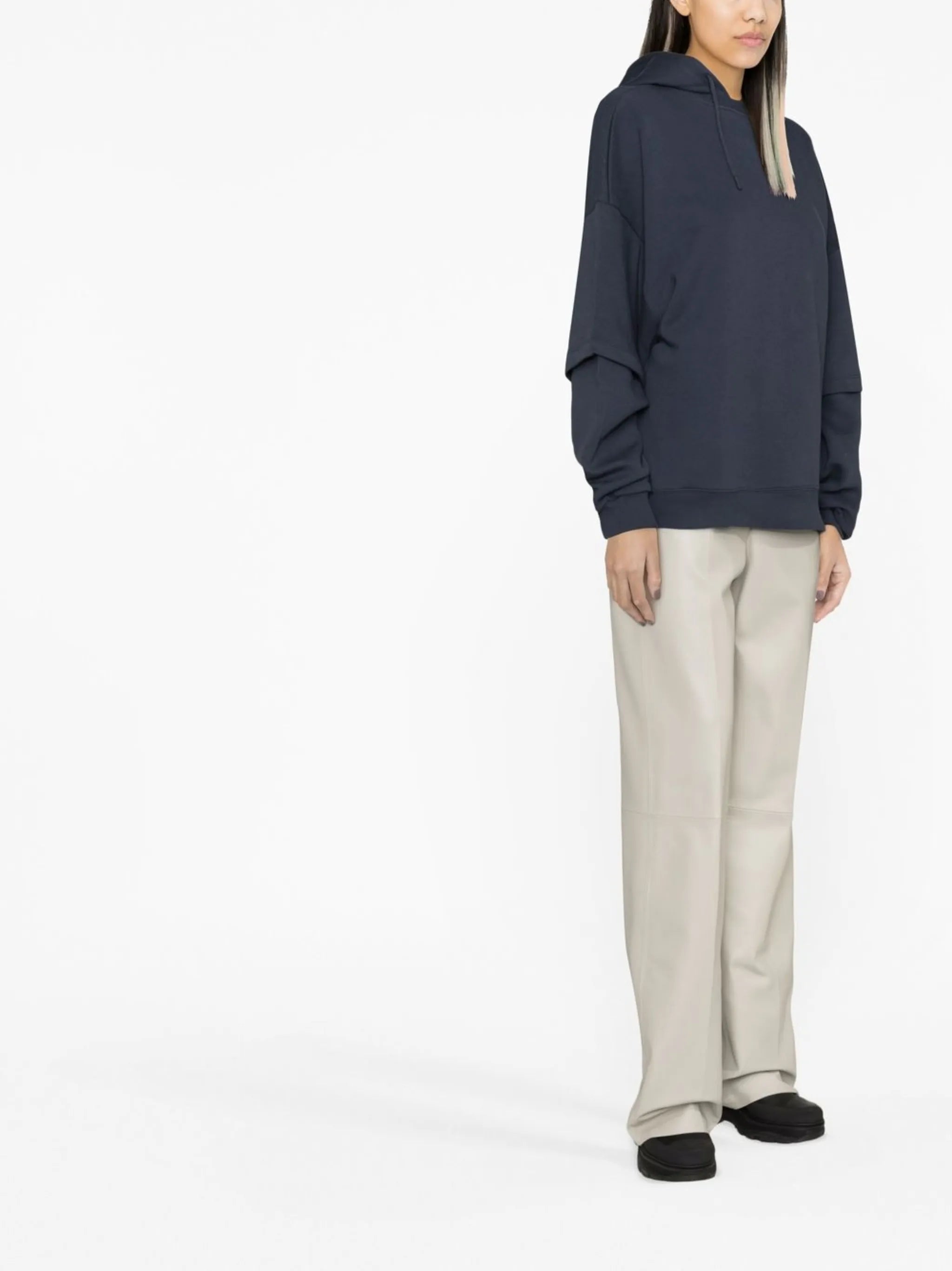 double-sleeve organic cotton hoodie
