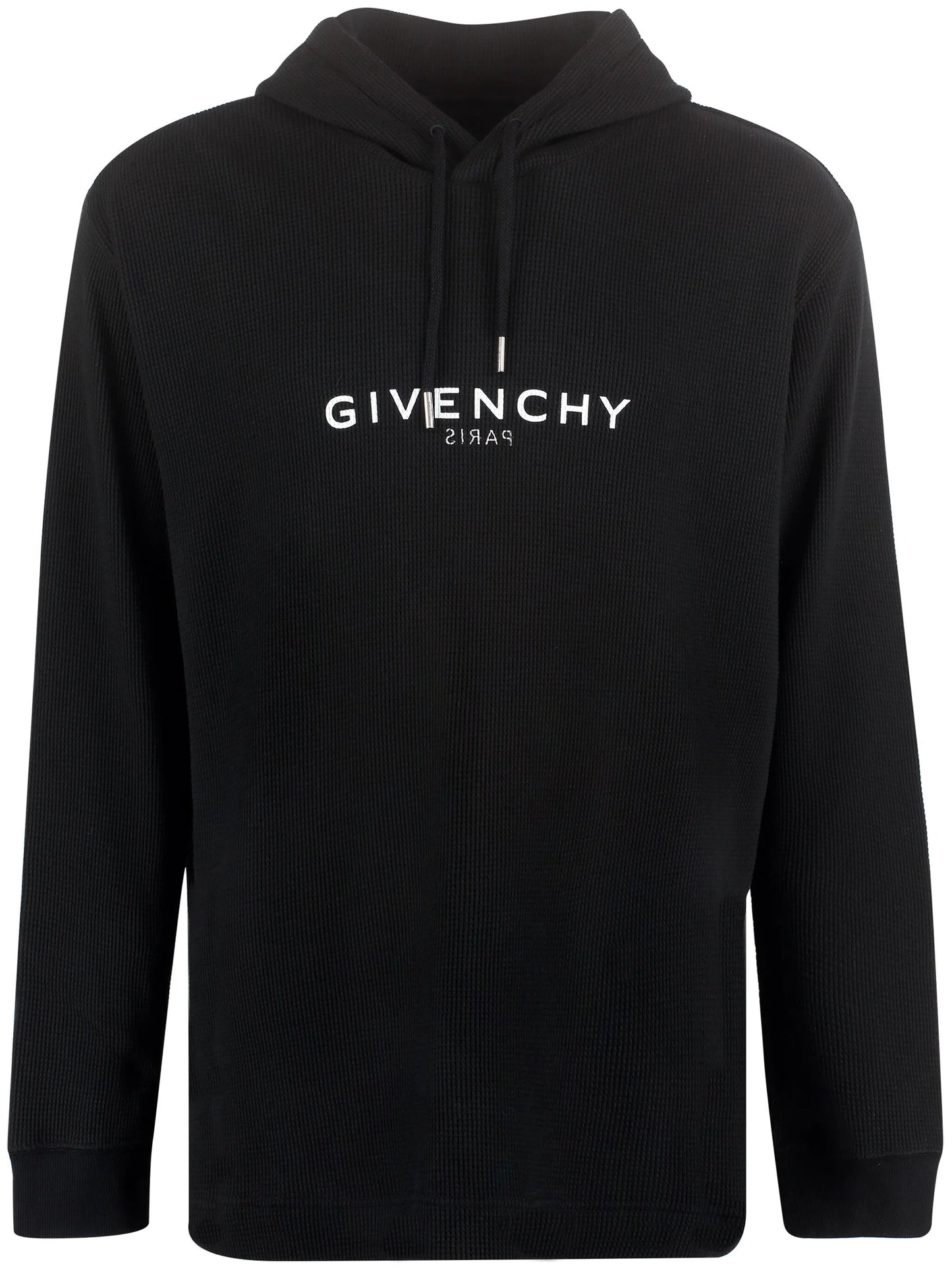 logo print drawstring hoodie