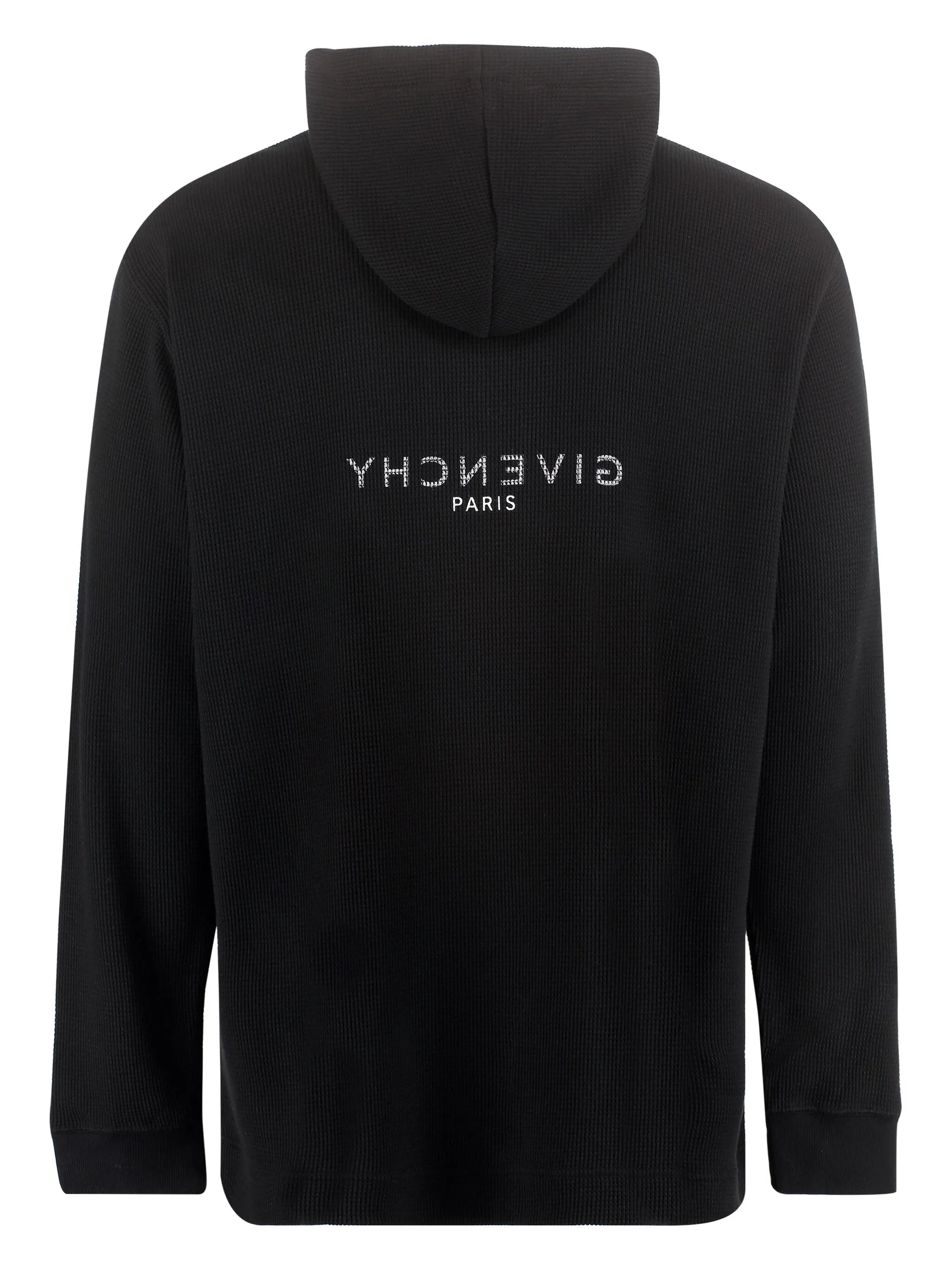 logo print drawstring hoodie