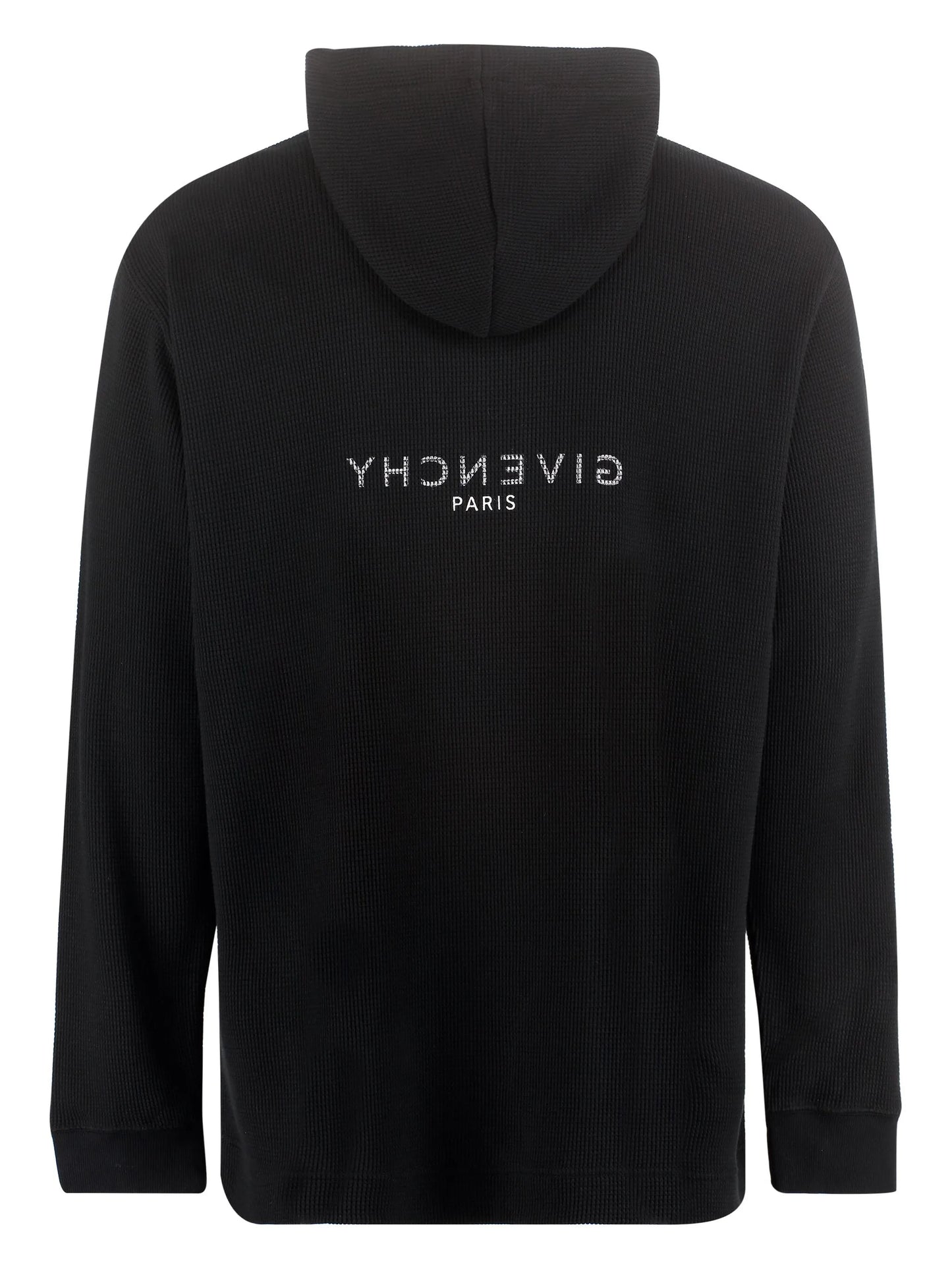 logo print drawstring hoodie
