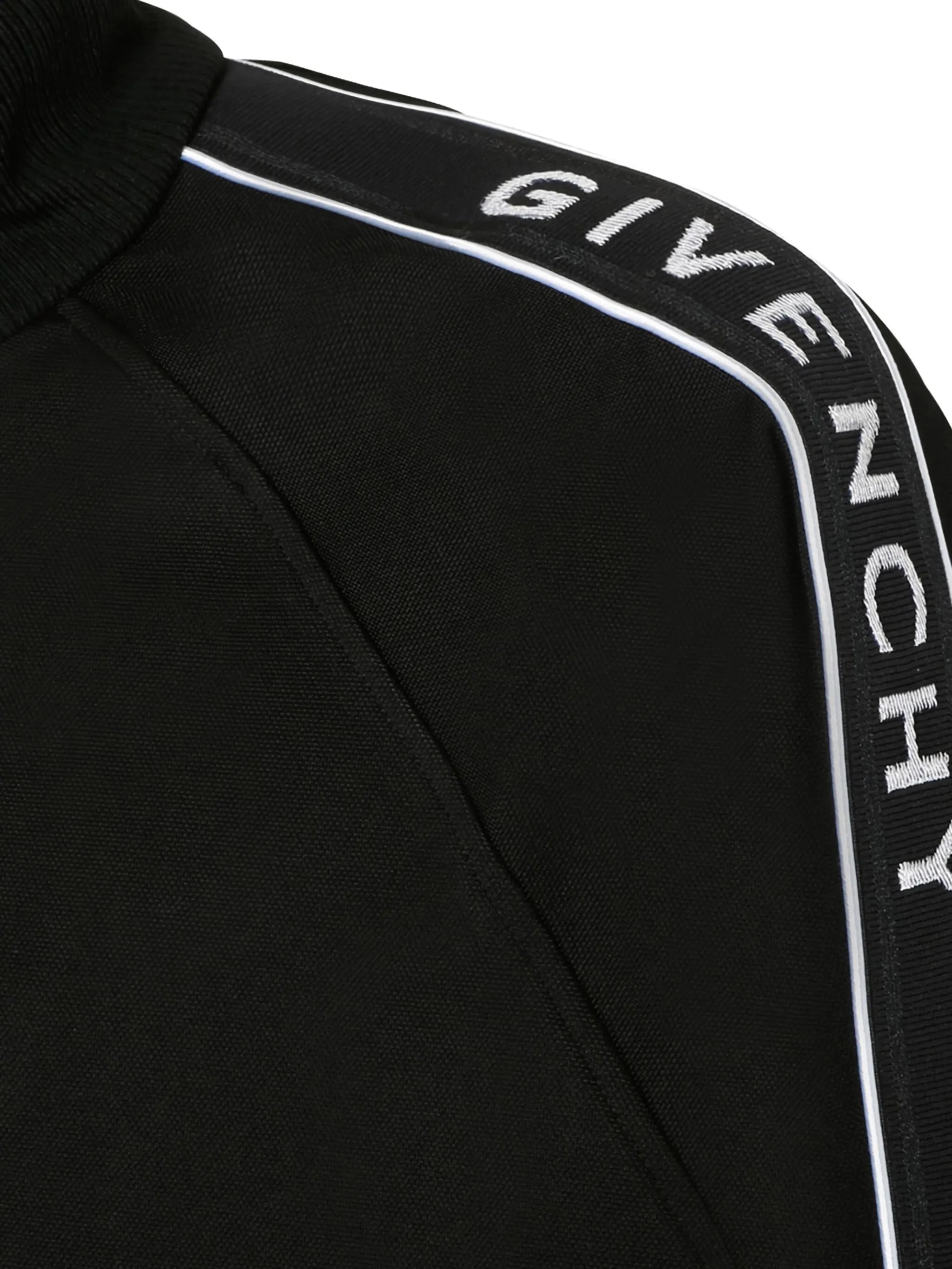 logo tape zipped jacket
