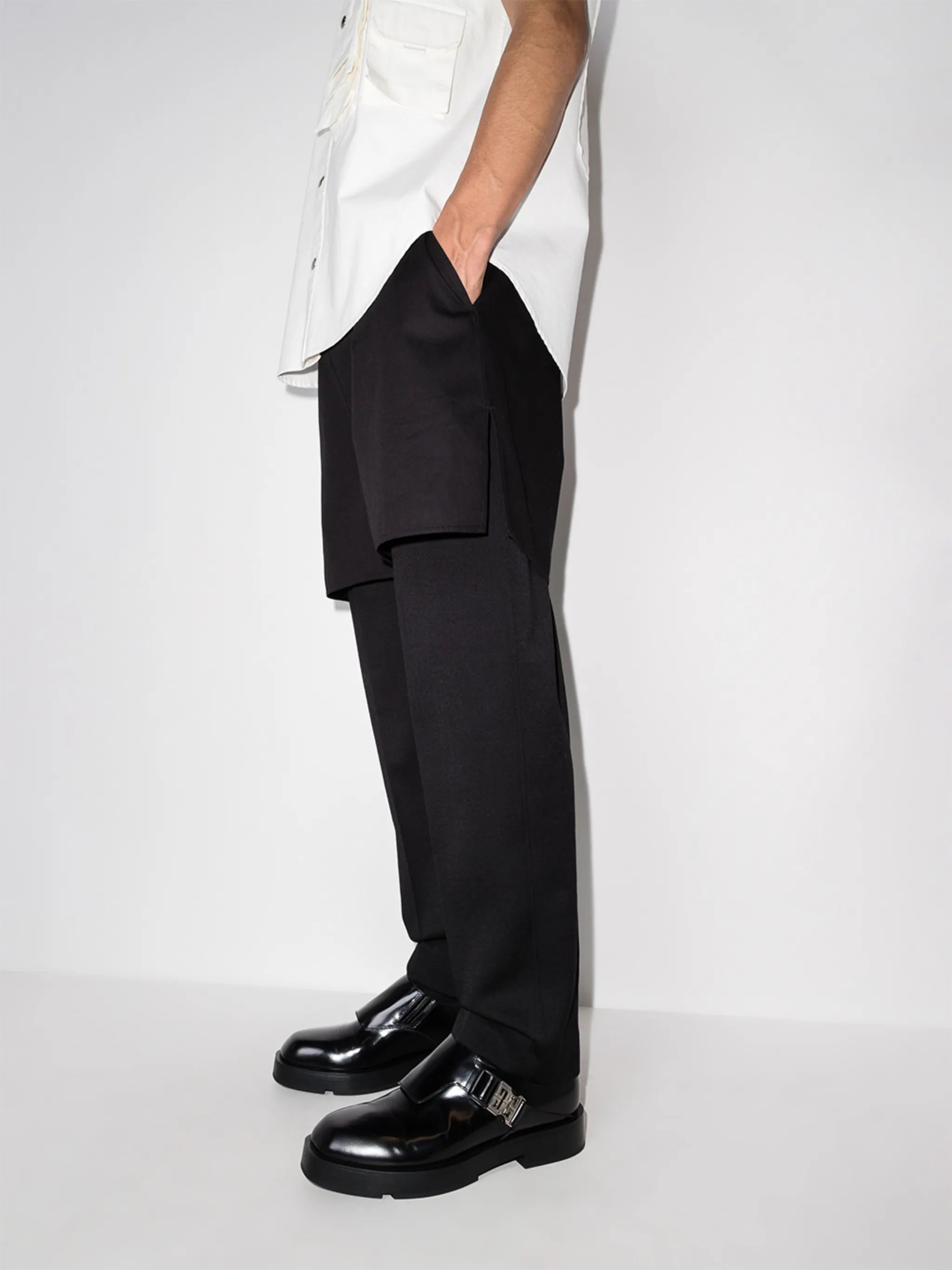 logo-buckle monk shoes
