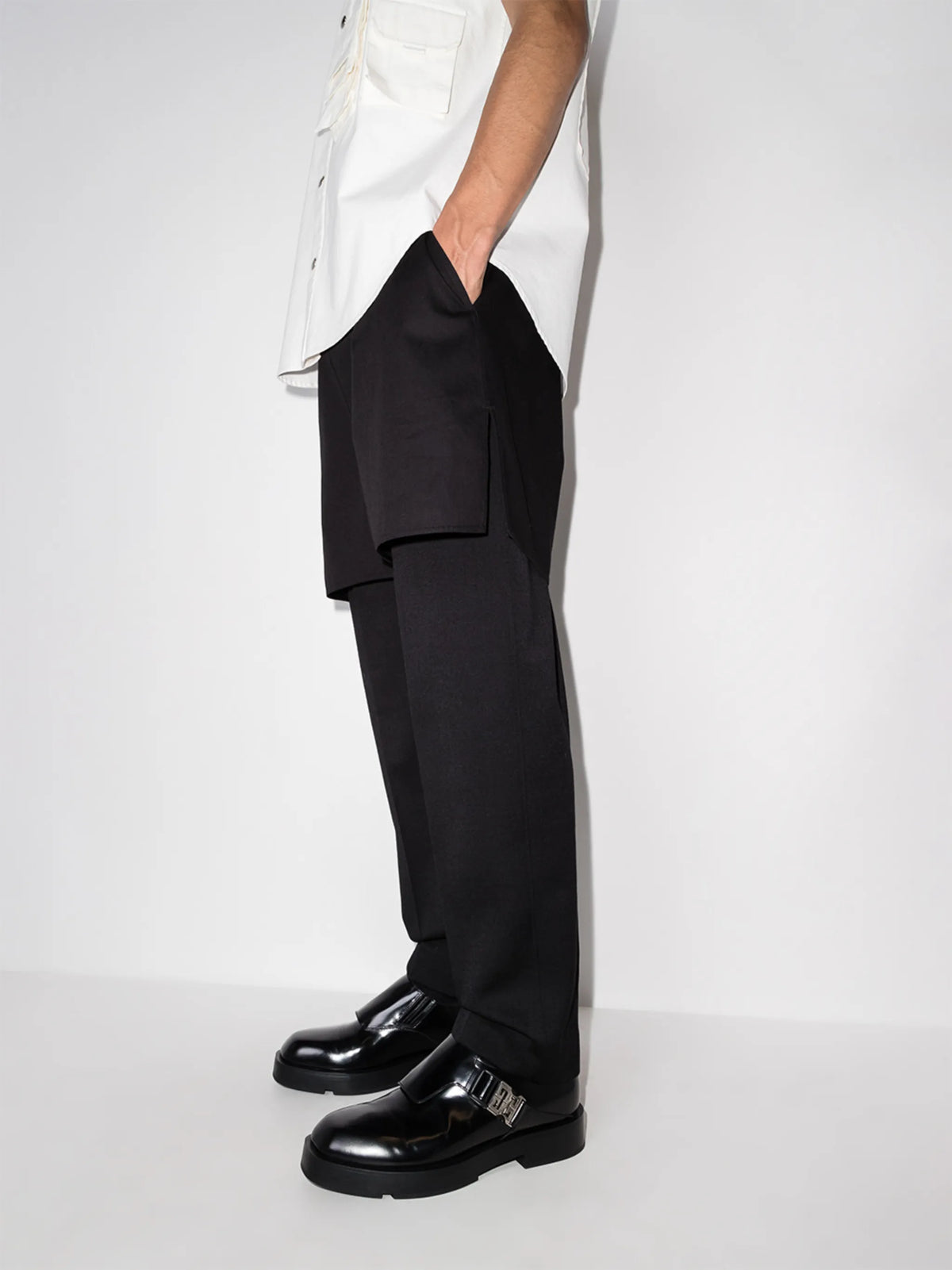 logo-buckle monk shoes