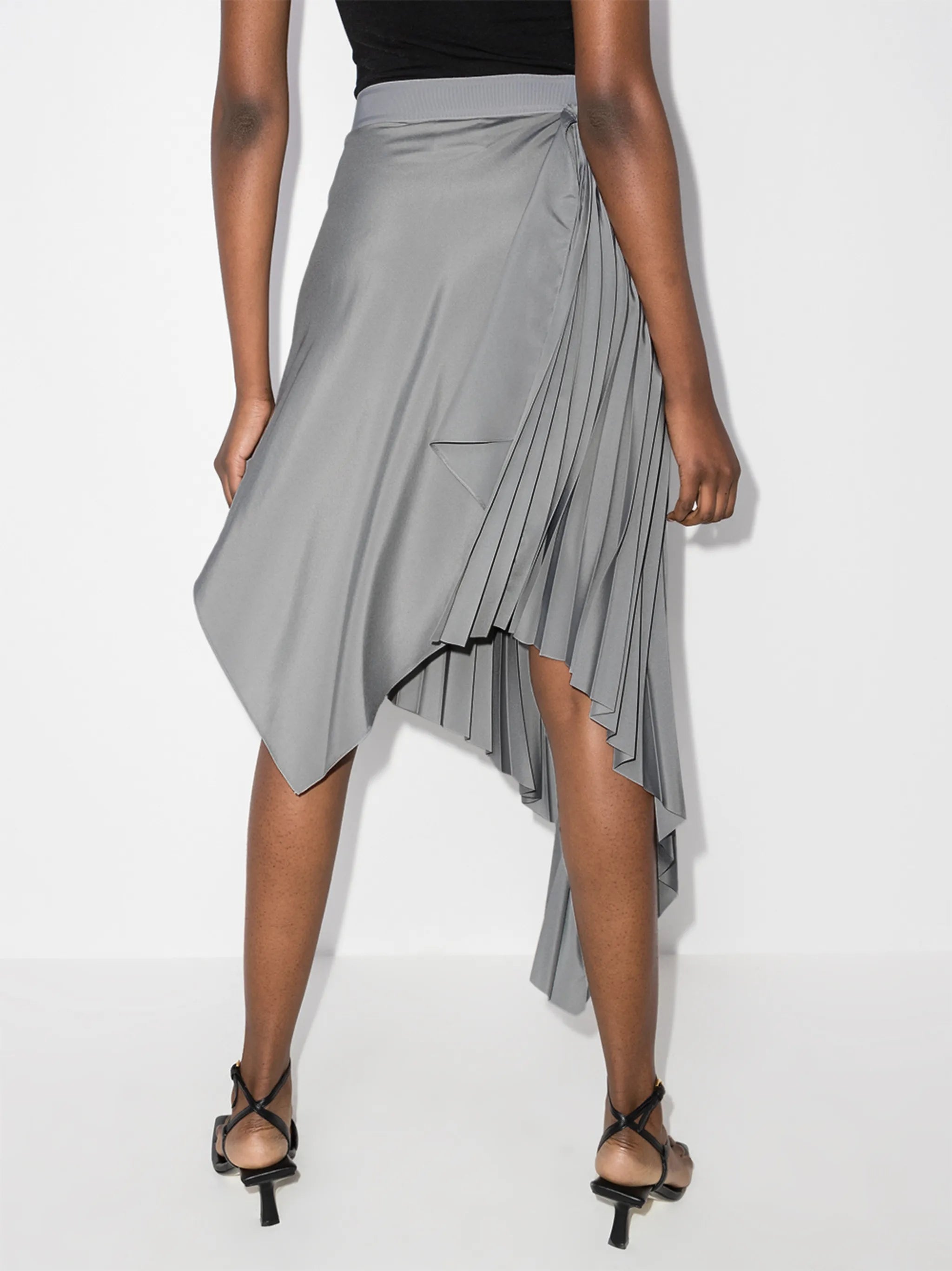 asymmetric pleated skirt