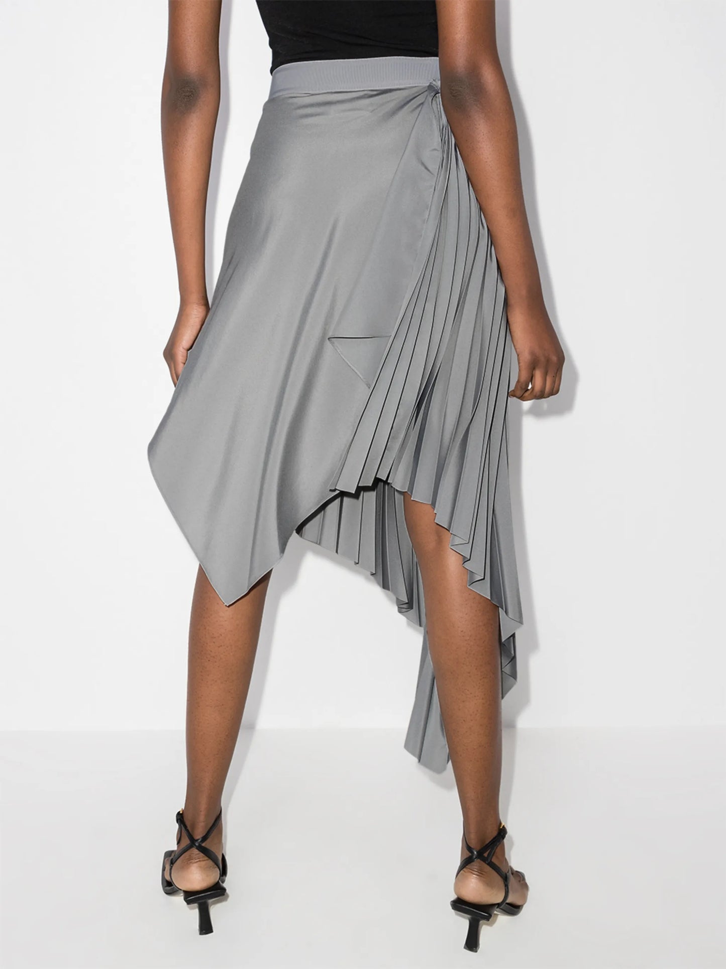 asymmetric pleated skirt