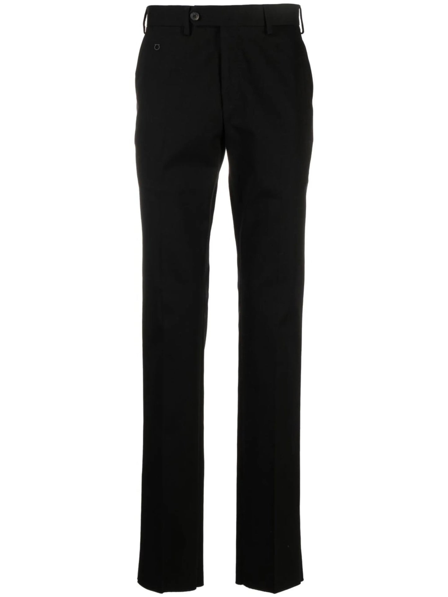 straight-leg cotton trousers