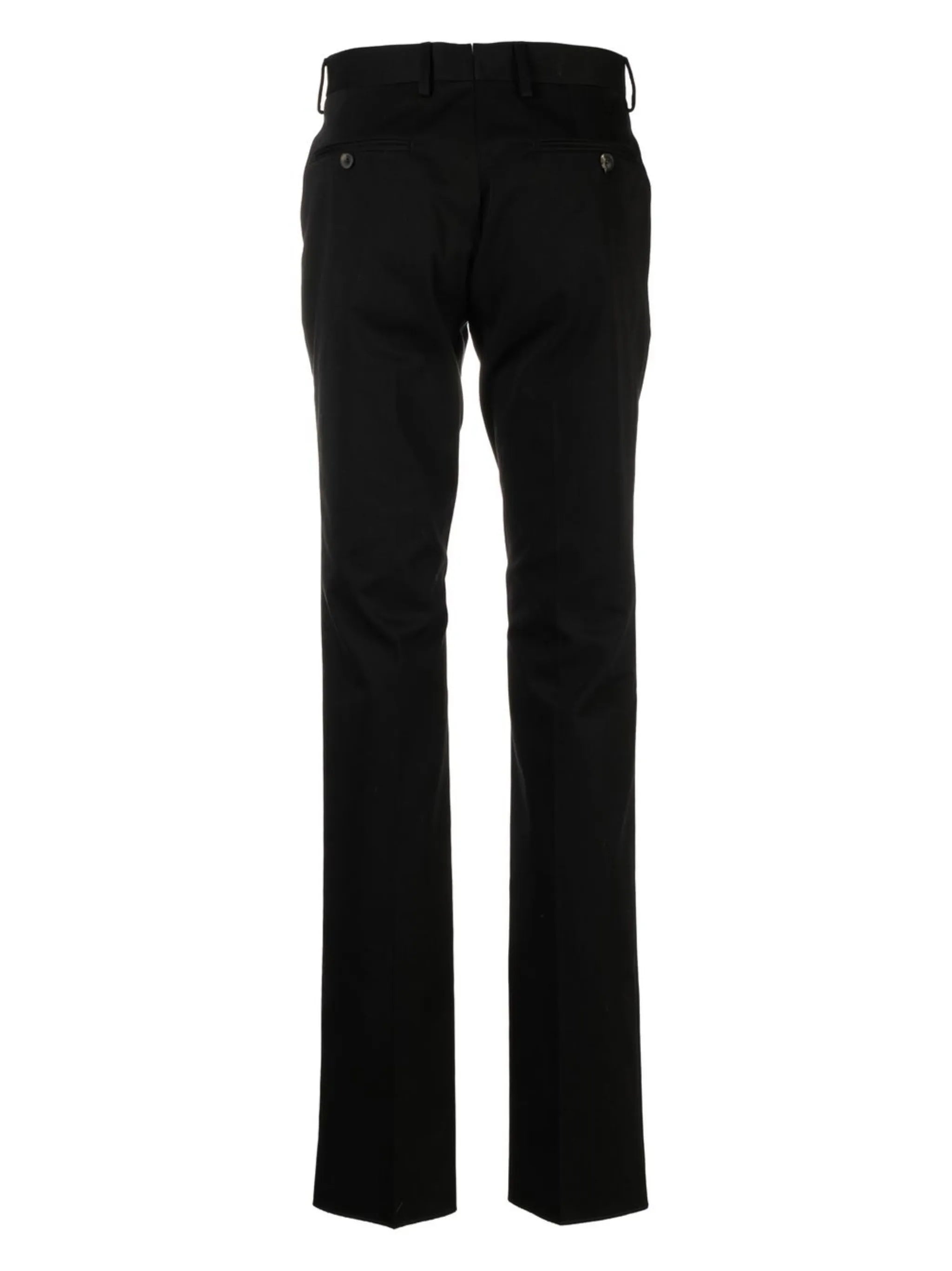 straight-leg cotton trousers