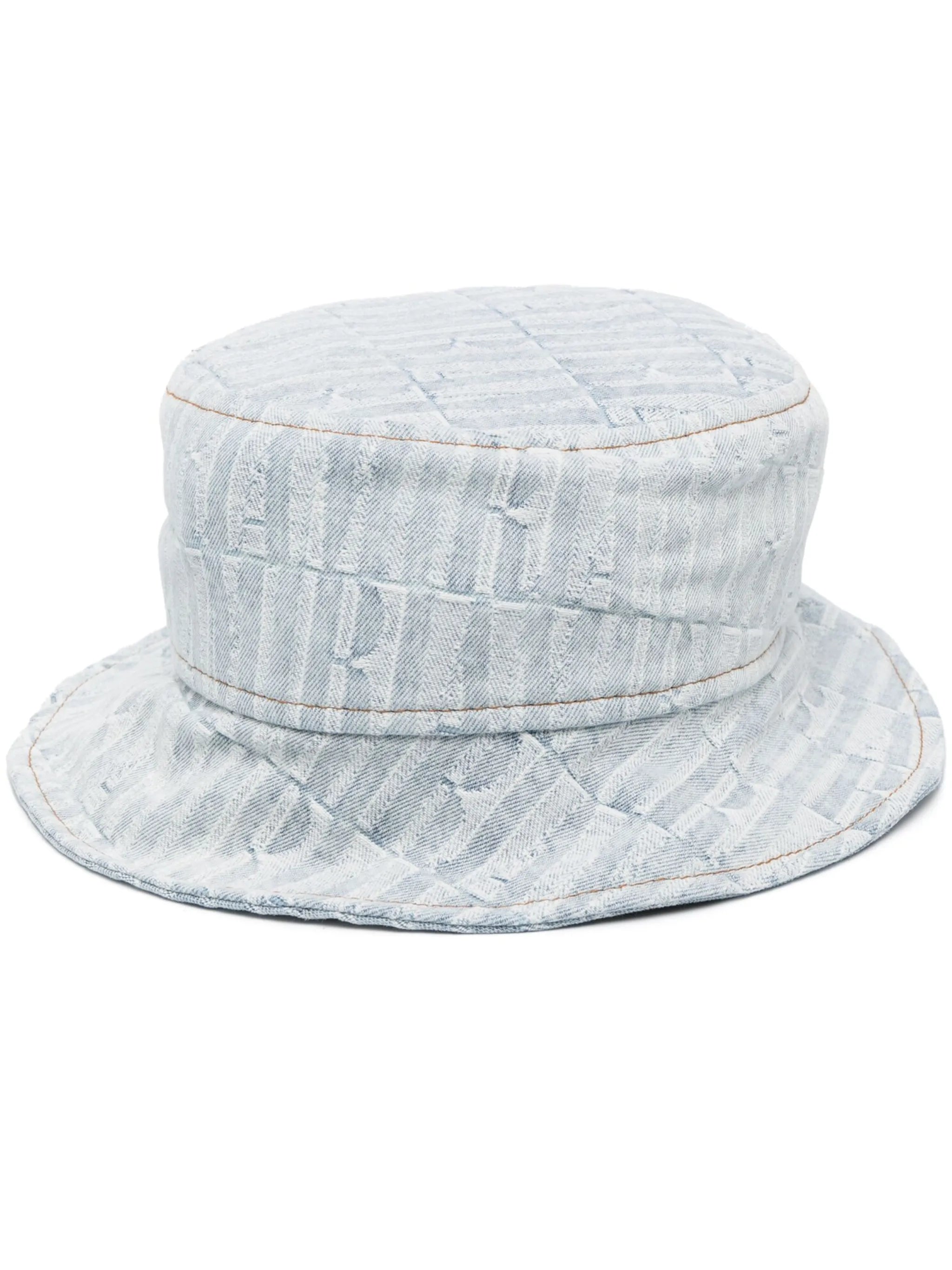 Repeat denim jacquard bucket hat