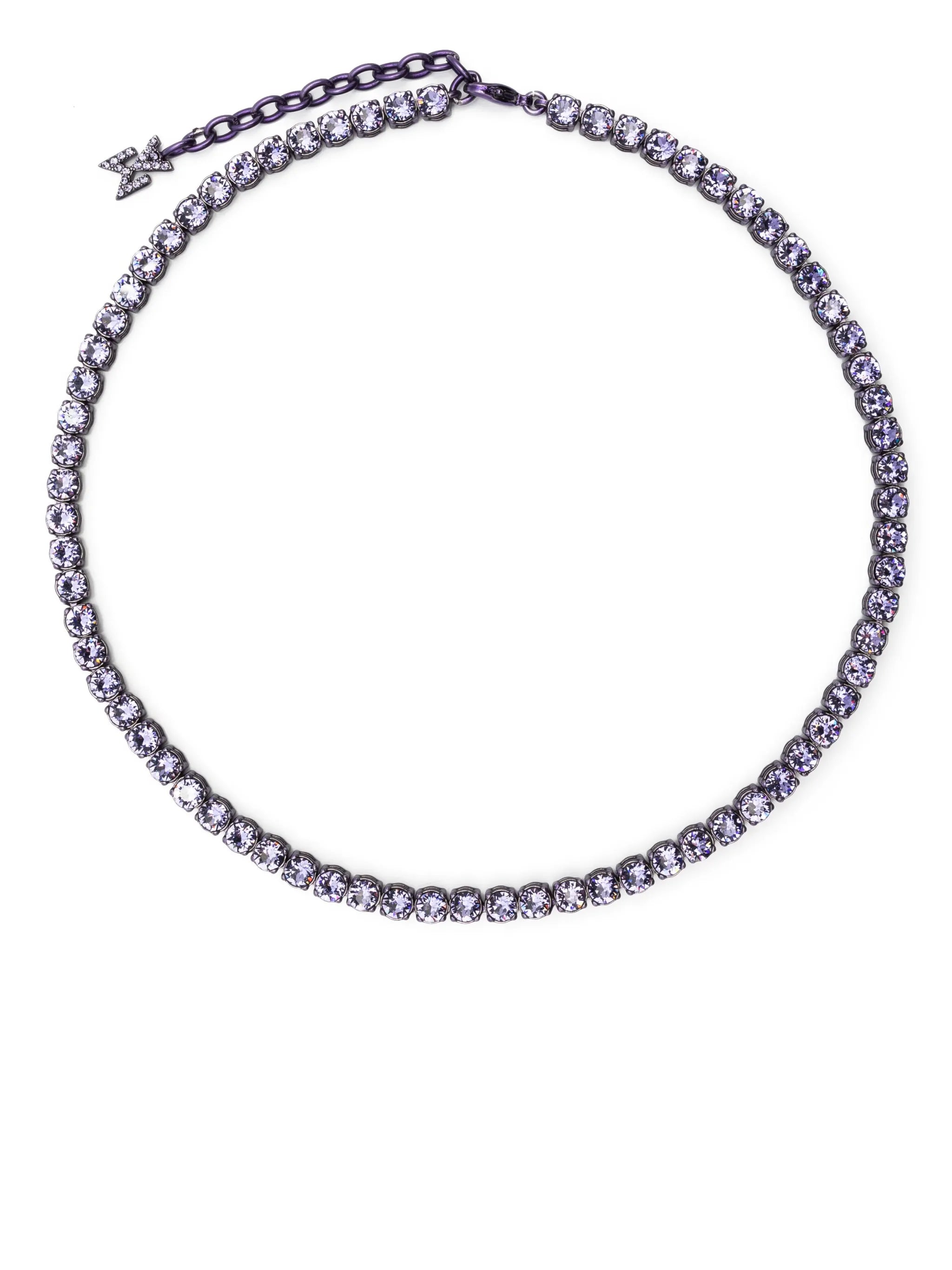 crystal tennis necklace