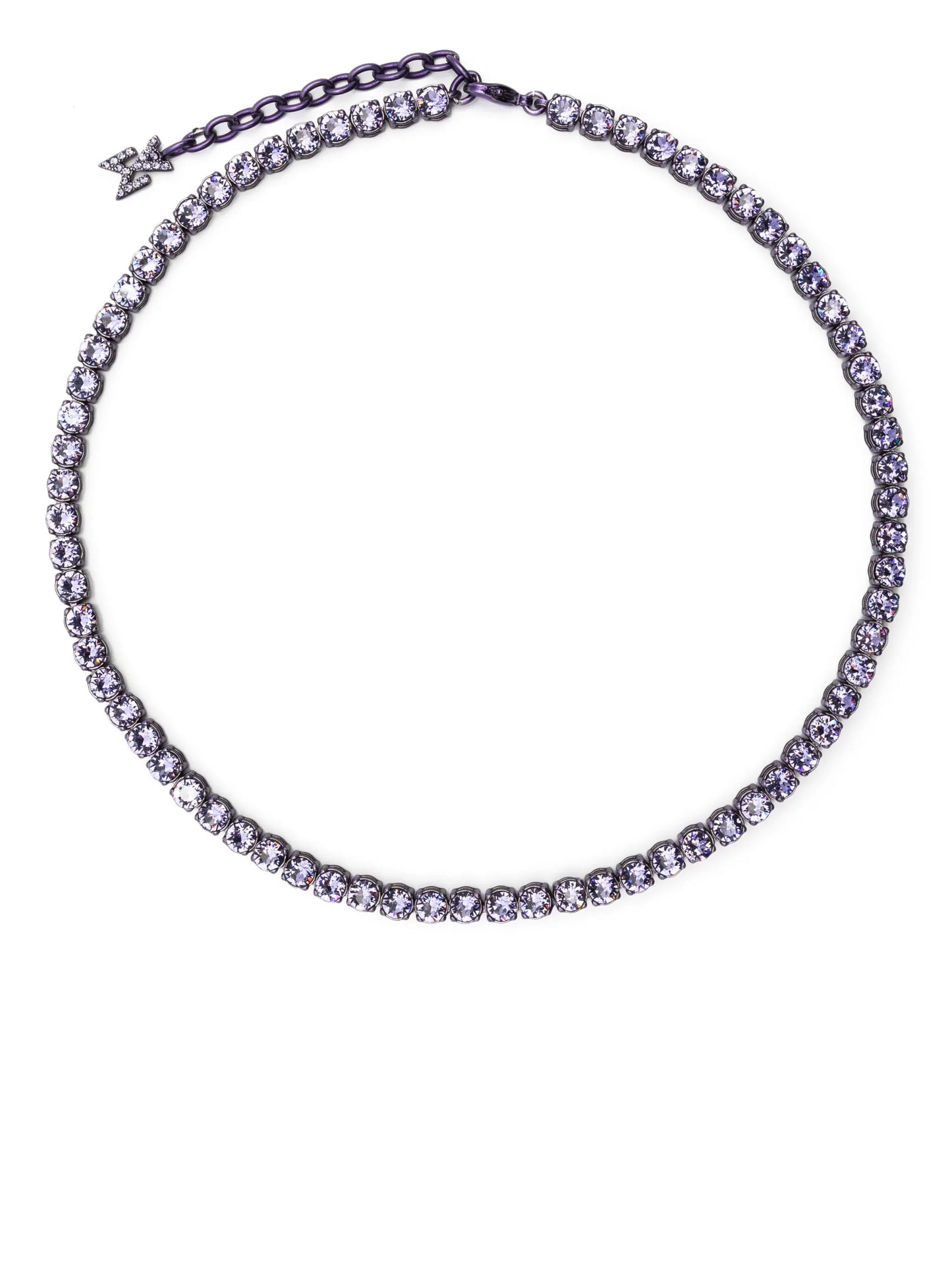 crystal tennis necklace