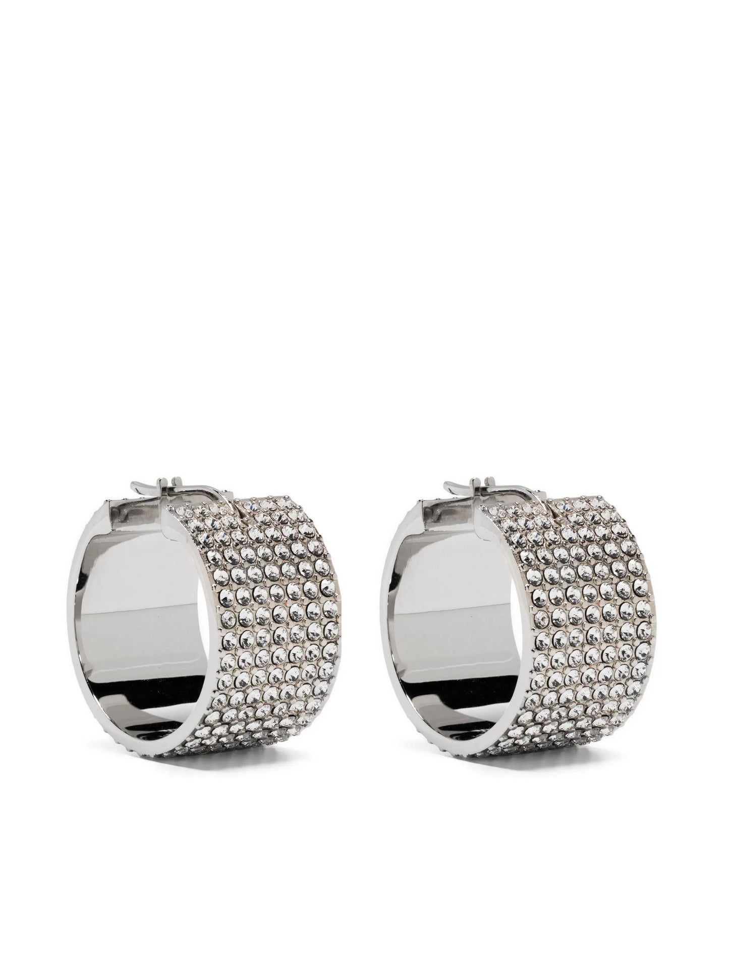 crystal-embellished hoop earrings