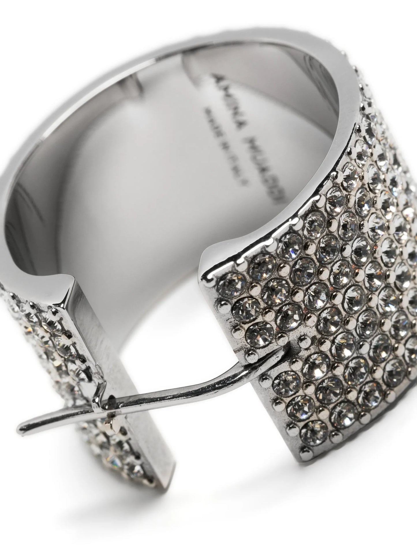 crystal-embellished hoop earrings