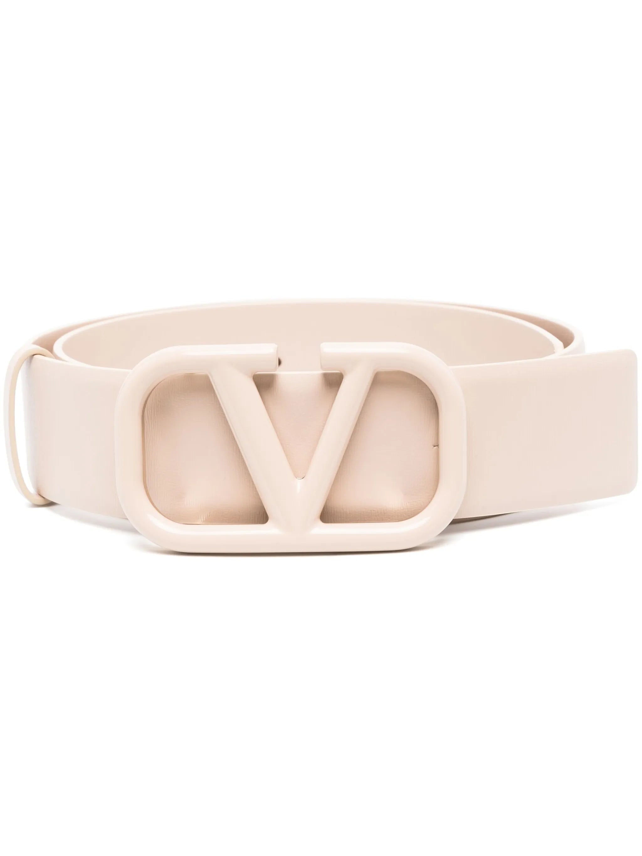 VLogo leather belt